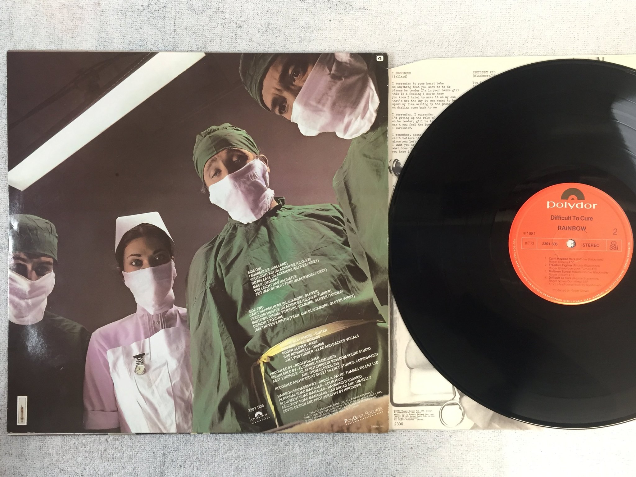 Omslagsbild för skivan RAINBOW difficult to cure LP -81 ncb POLYDOR 2391506