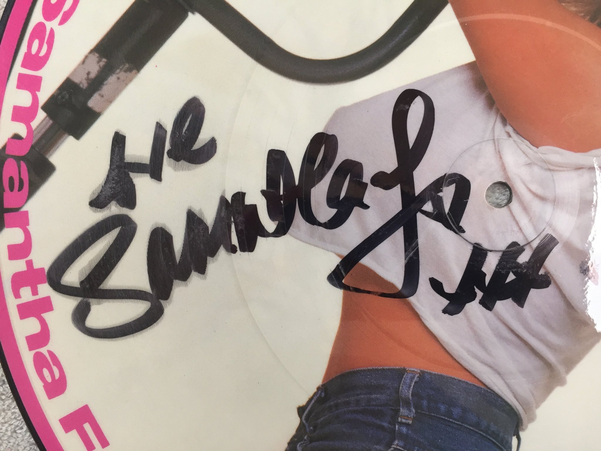 Omslagsbild för skivan SAMANTHA FOX touch me 12" picture disc  SIGNED BY ARTIST wow ! ! ! 