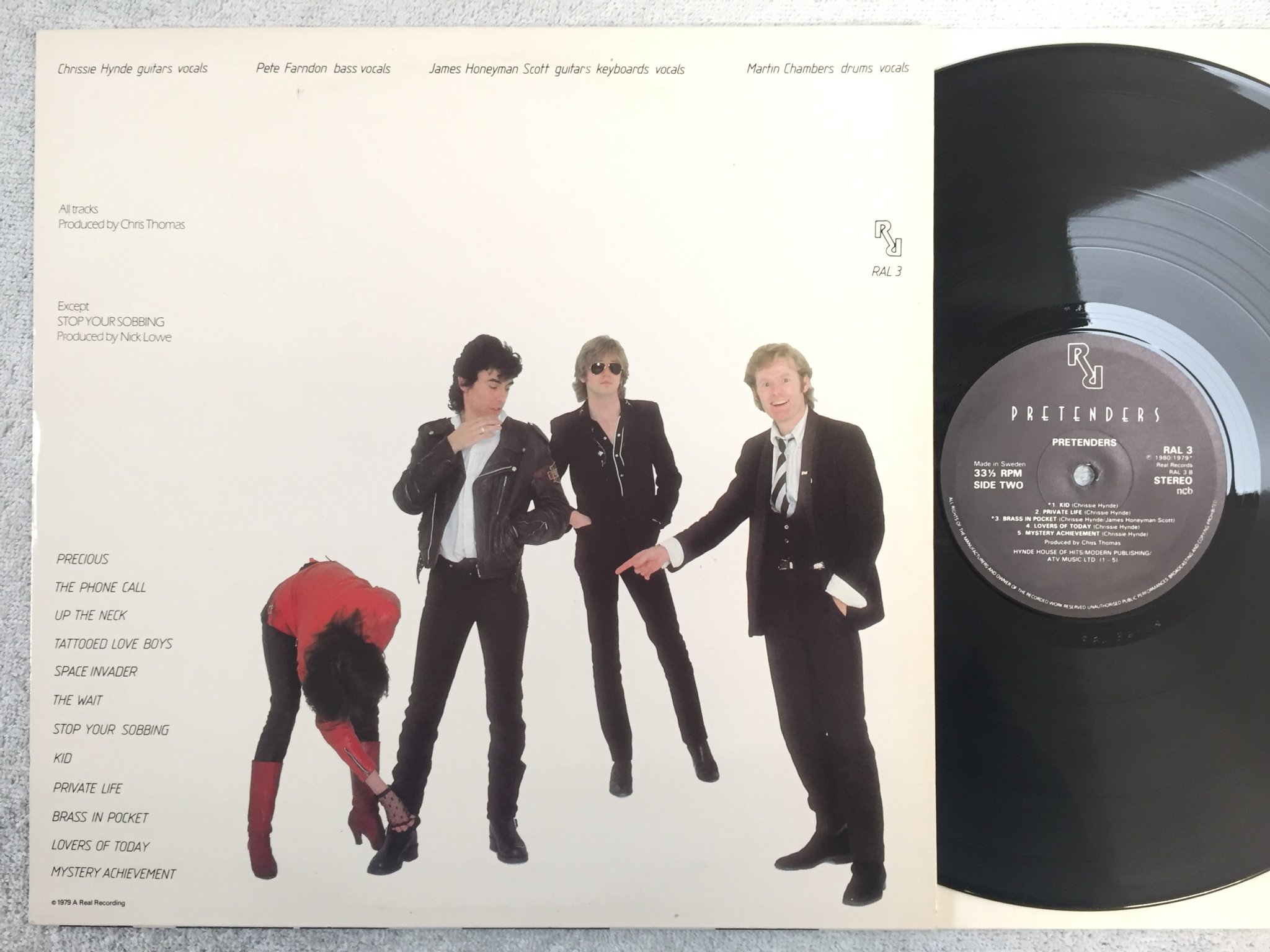 Omslagsbild för skivan PRETENDERS s/t LP -80 Swe REAL RAL-3