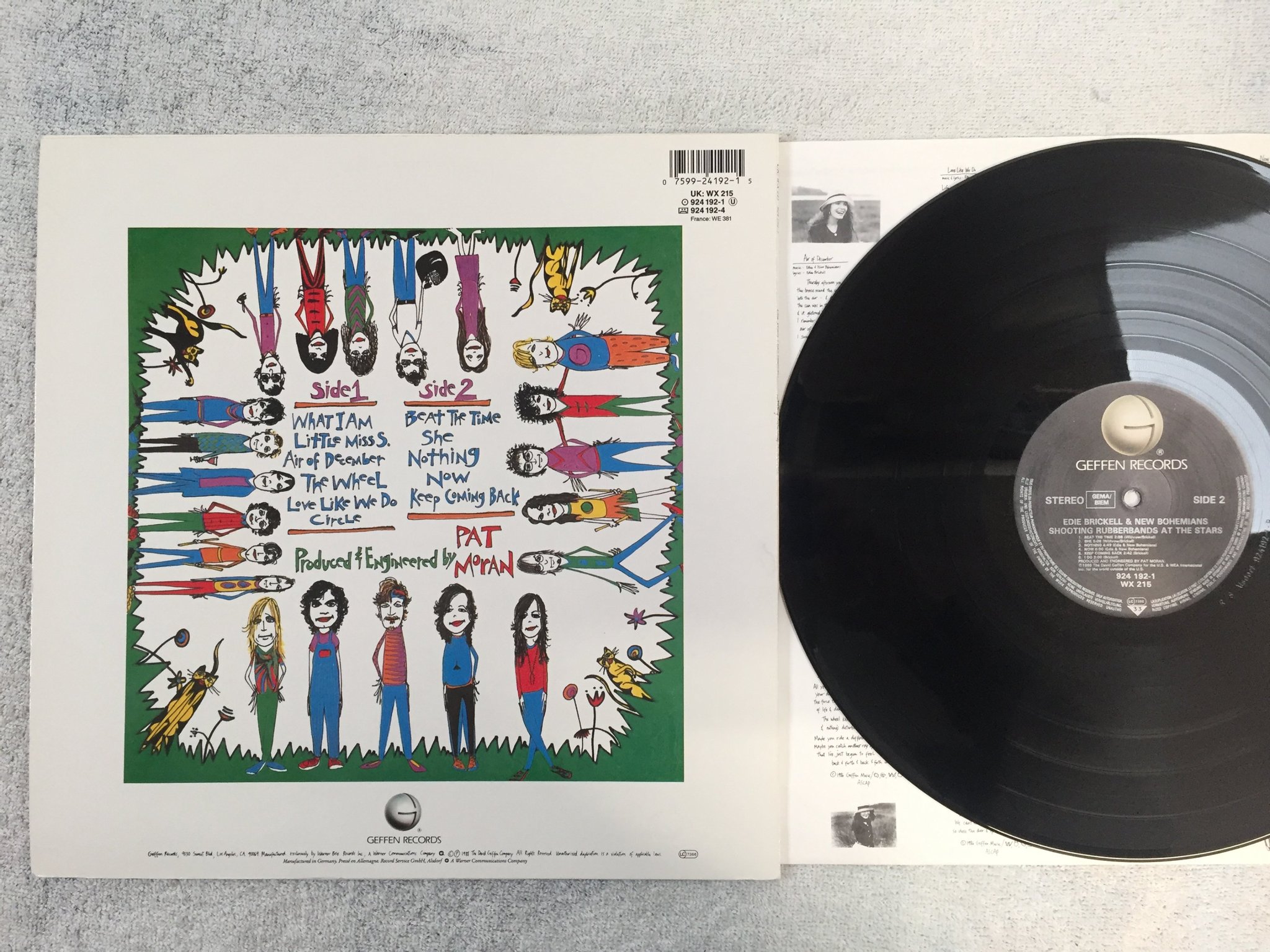 Omslagsbild för skivan EDDIE BRICKELL shooting rubberbands at the stars LP -88 GEFFEN "What I am" 