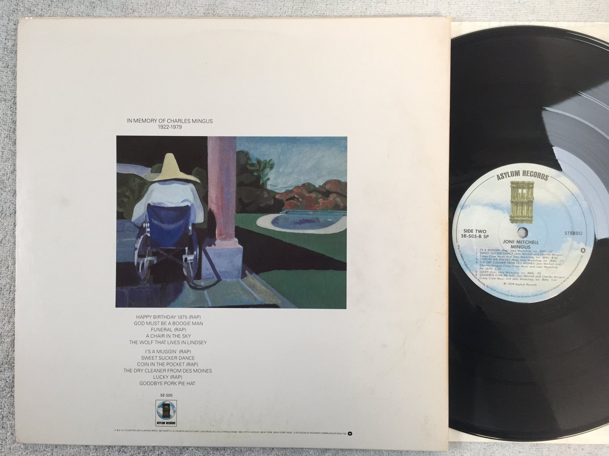 Omslagsbild för skivan JONI MITCHELL mingus LP -79 US ASYLUM 5E-505 SP