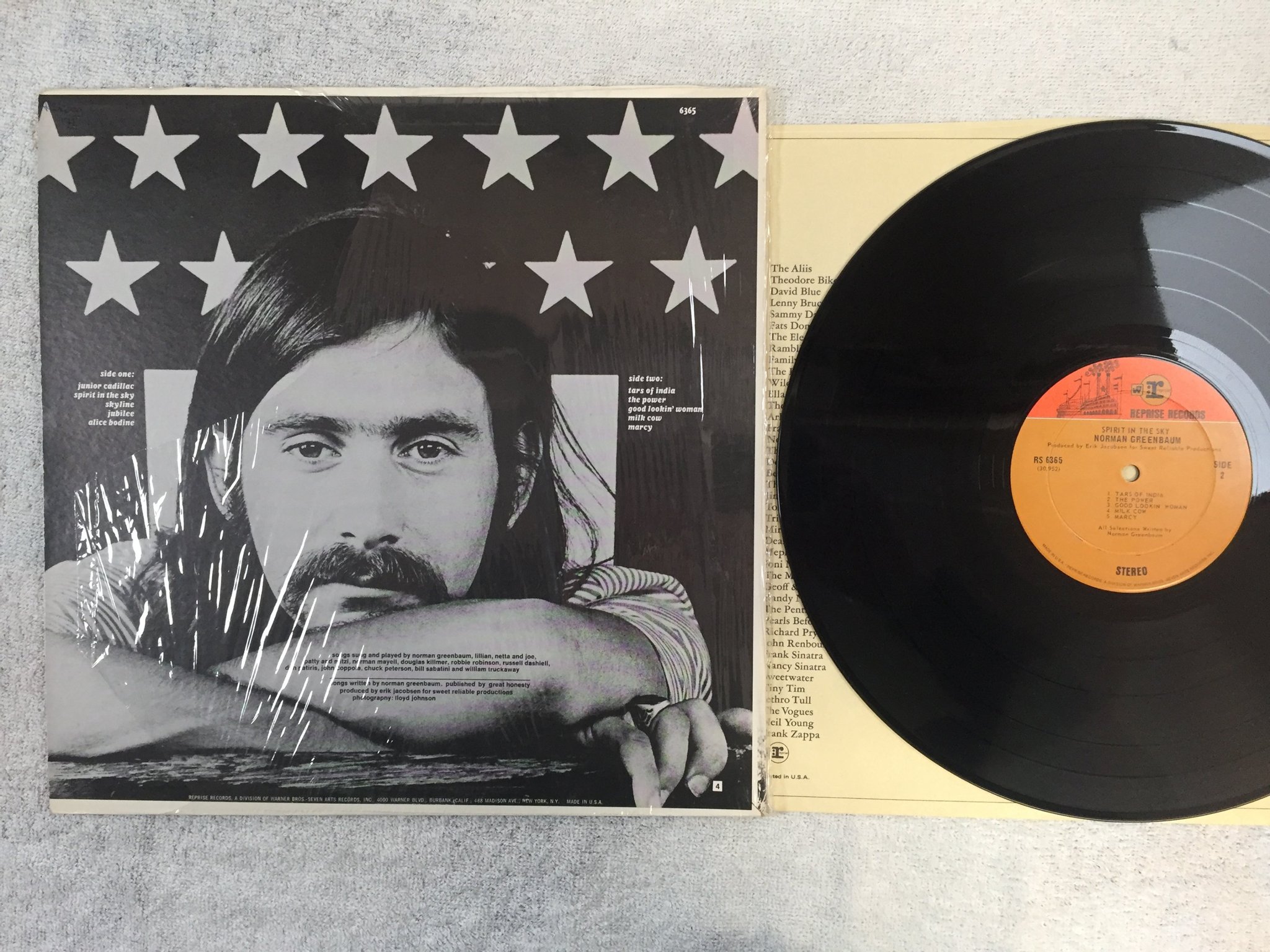 Omslagsbild för skivan NORMAN GREENBAUM Spirit In The Sky LP -69 US REPRISE 6365