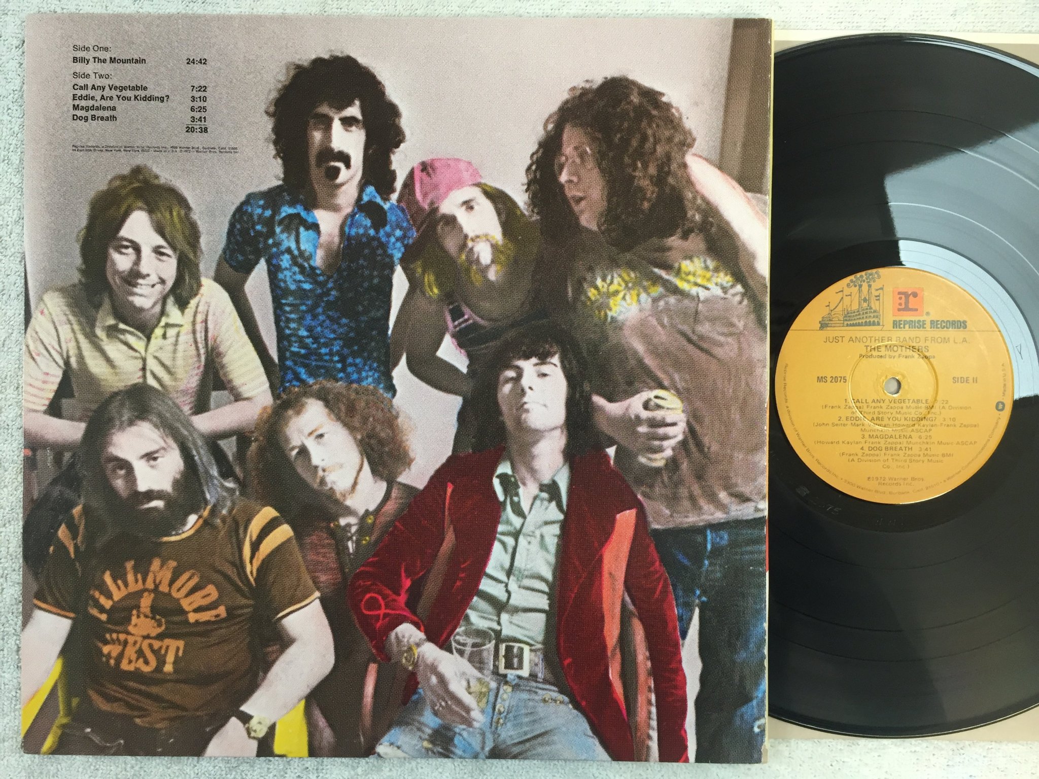 Omslagsbild för skivan THE MOTHERS just another band from L.A. LP Can REPRISE MS 2075