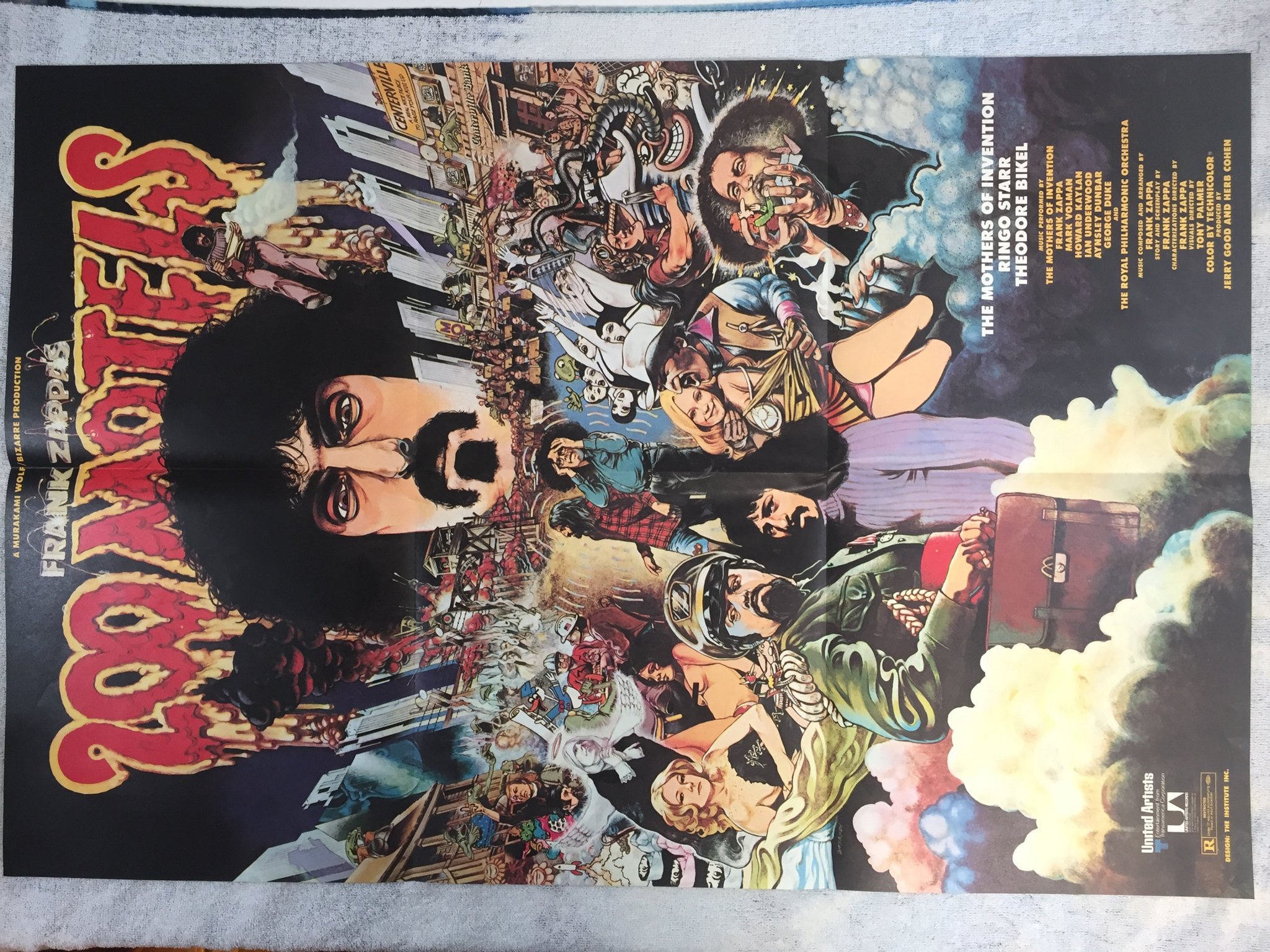 Omslagsbild för skivan FRANK ZAPPA 200 motels 2xLP -71 UK UNITED ARTISTS UDF 50003