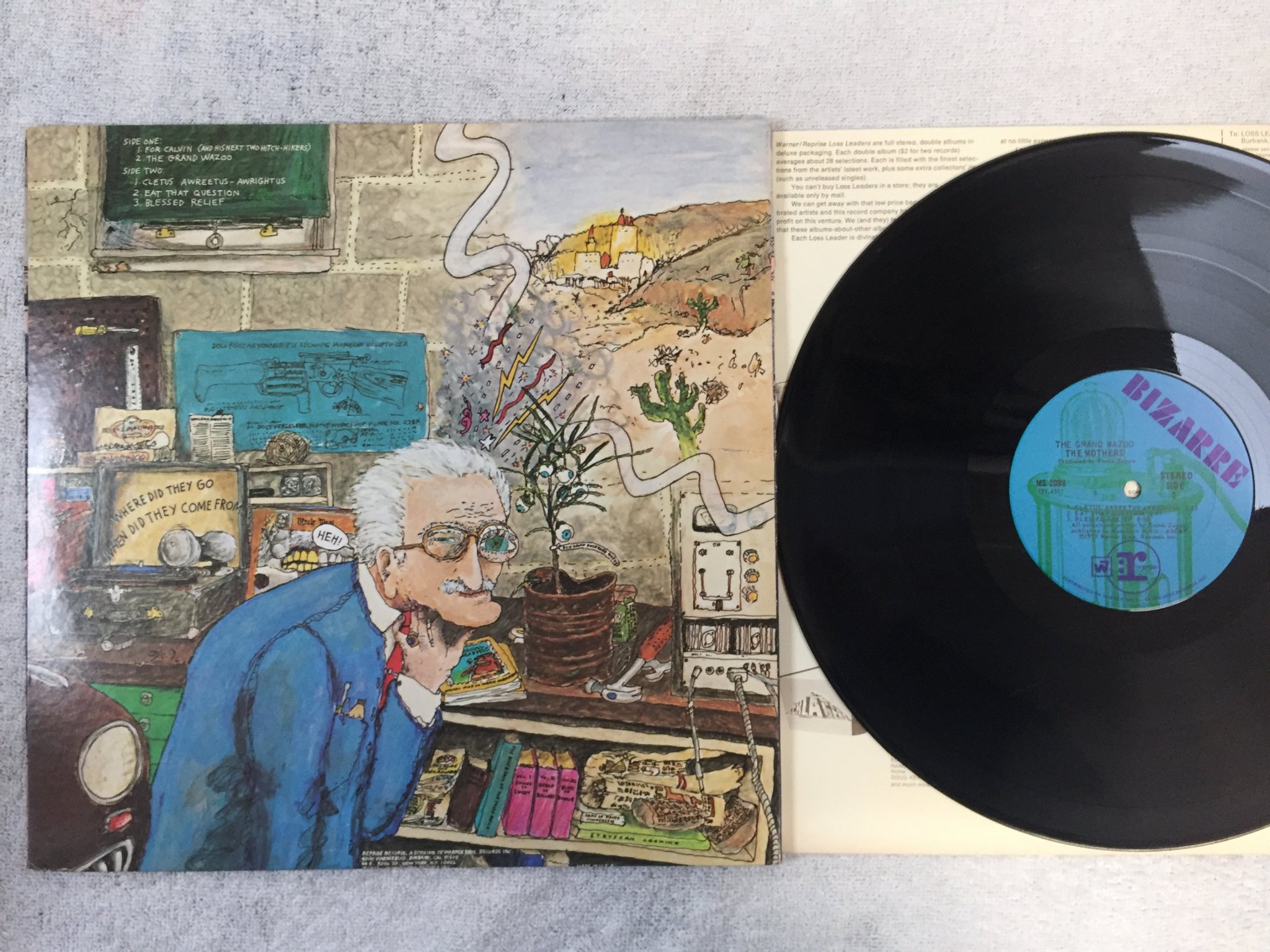 Omslagsbild för skivan THE MOTHERS the grand wazoo LP -72 US BIZARRE MS 2093