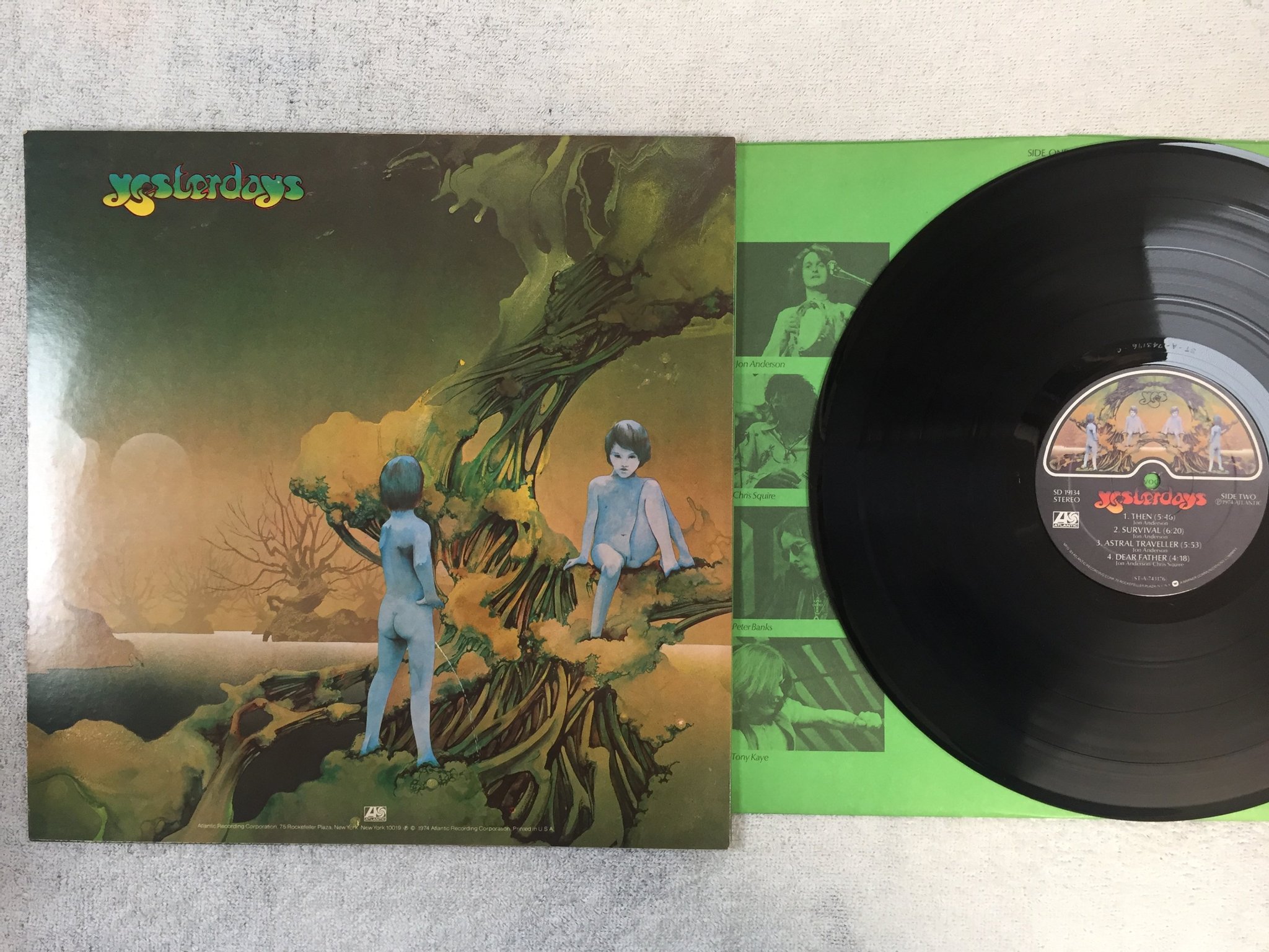 Omslagsbild för skivan YES yesterdays LP -74 US ATLANTIC SD 19134