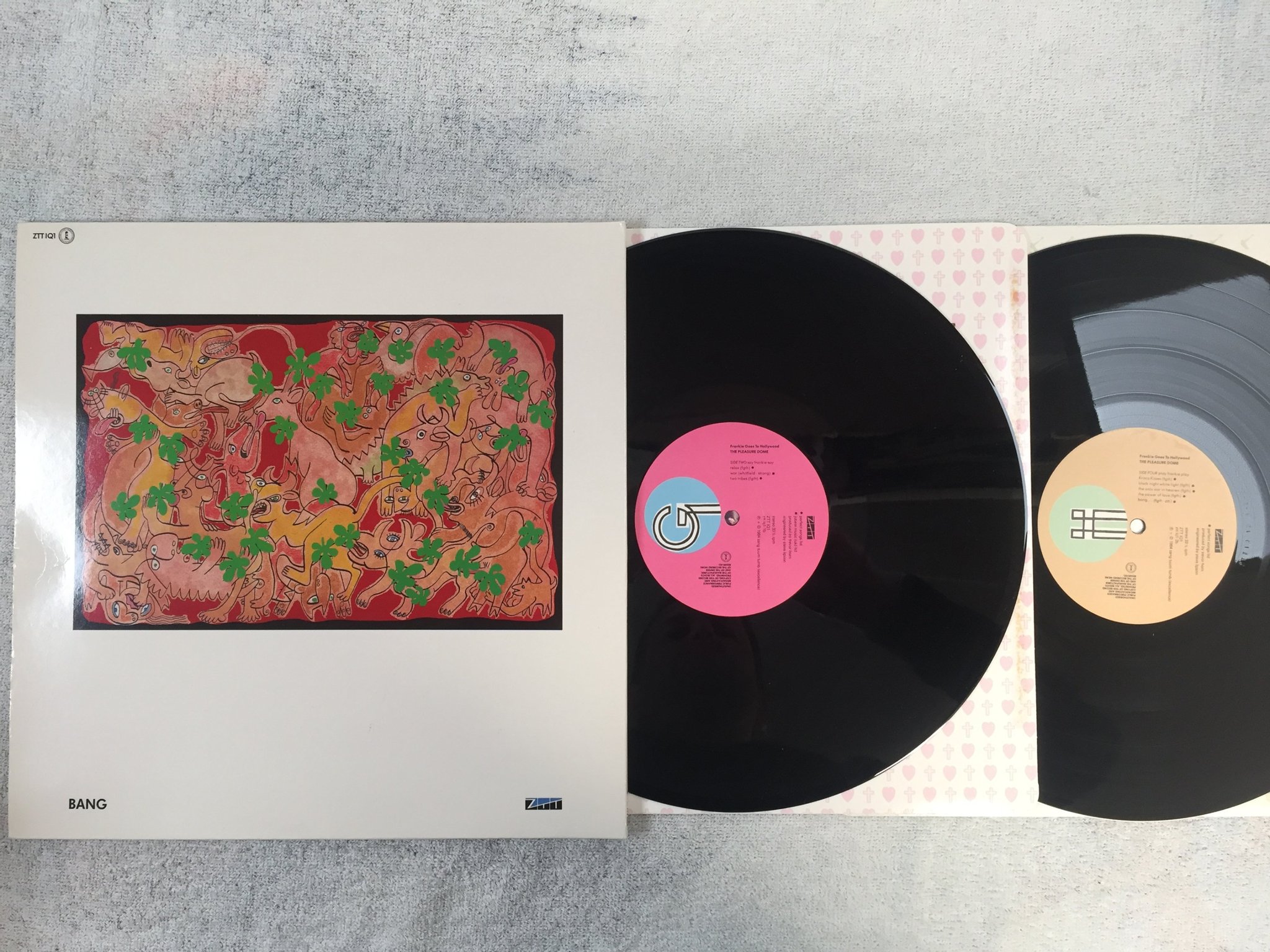 Omslagsbild för skivan FRANKIE GOES TO HOLLYWOOD the plaeasure dome 2xLP -84 UK ZTT ZTT IQ1