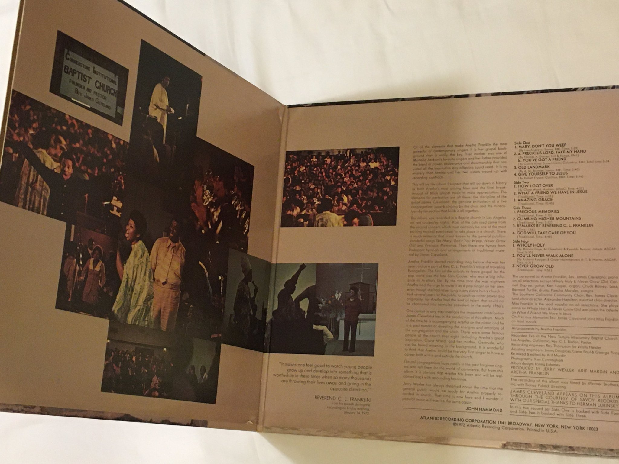 Omslagsbild för skivan ARETHA FRANKLIN amazing grace 2xLP -72 US ATLANTIC  SD 2-906