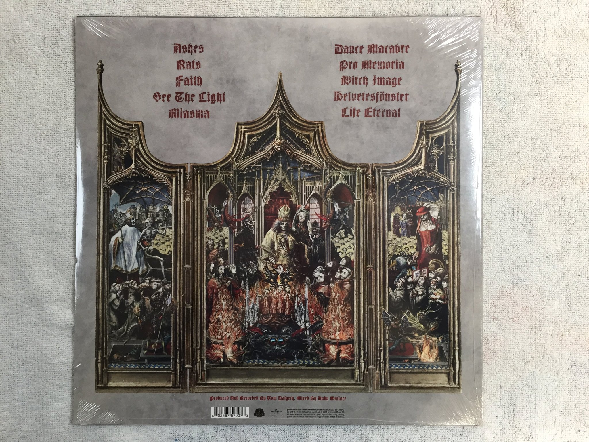 Omslagsbild för skivan GHOST Prequelle LP 2018 eu UNIVERSAL MUSIC 060256757007 sealed