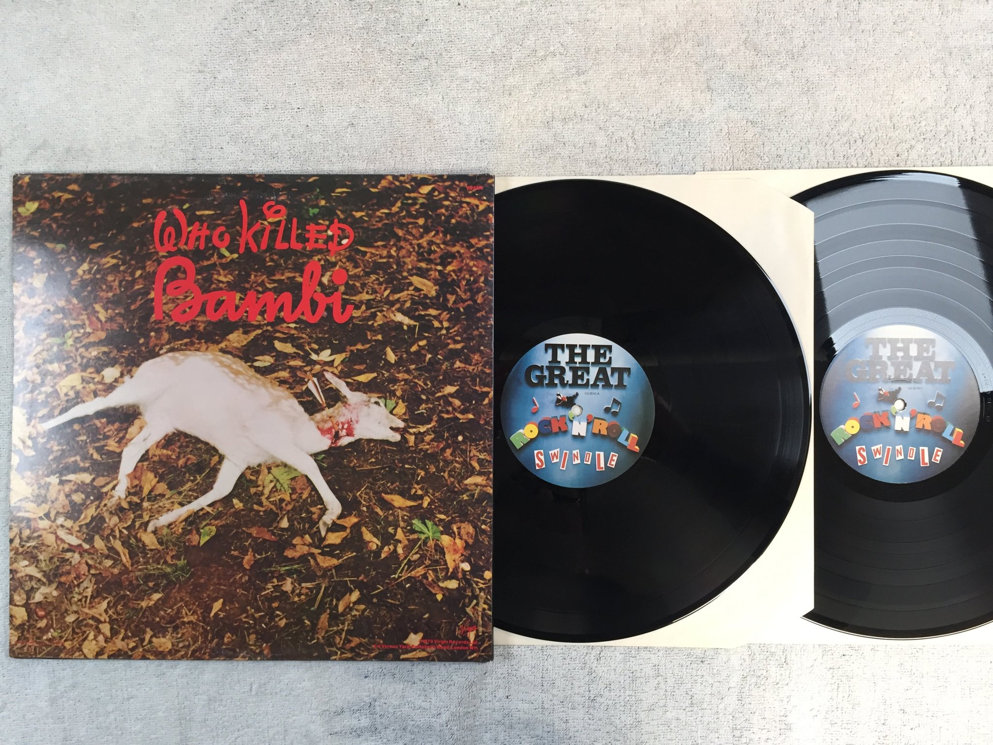 Omslagsbild för skivan SEX PISTOLS the great rock n roll swindle 2xLP  -79 UK VD 2510