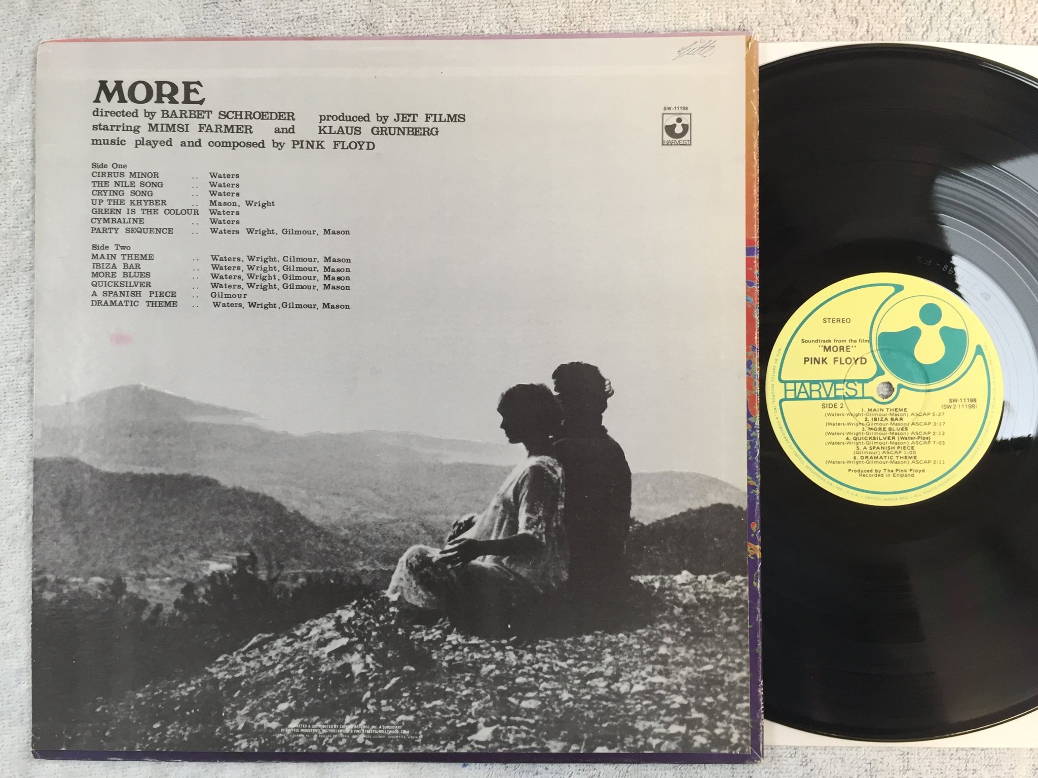 Omslagsbild för skivan PINK FLOYD more LP US HARVEST SW 11198