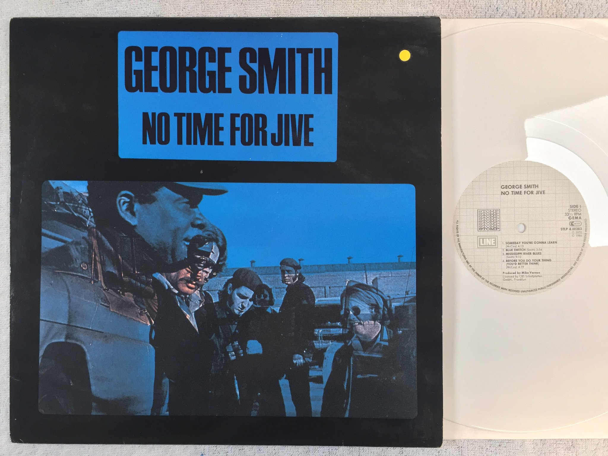 Omslagsbild för skivan GEORGE SMITH no time to jive LP -70/86 re STOMP STLP 4.00283 