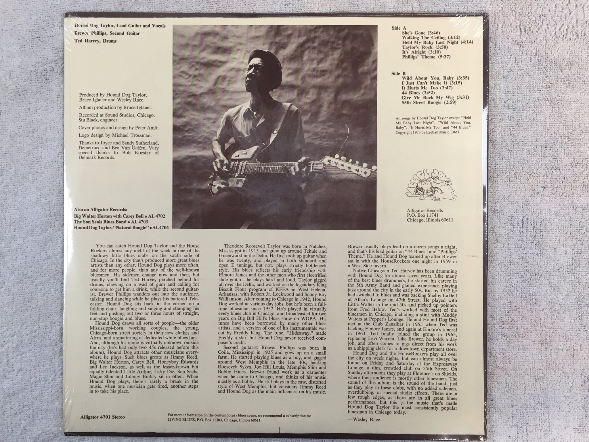 Omslagsbild för skivan HOUND DOG TAYLOR & THE HOUSEROCKERS LP US ALLIGATOR AL 4701 sealed