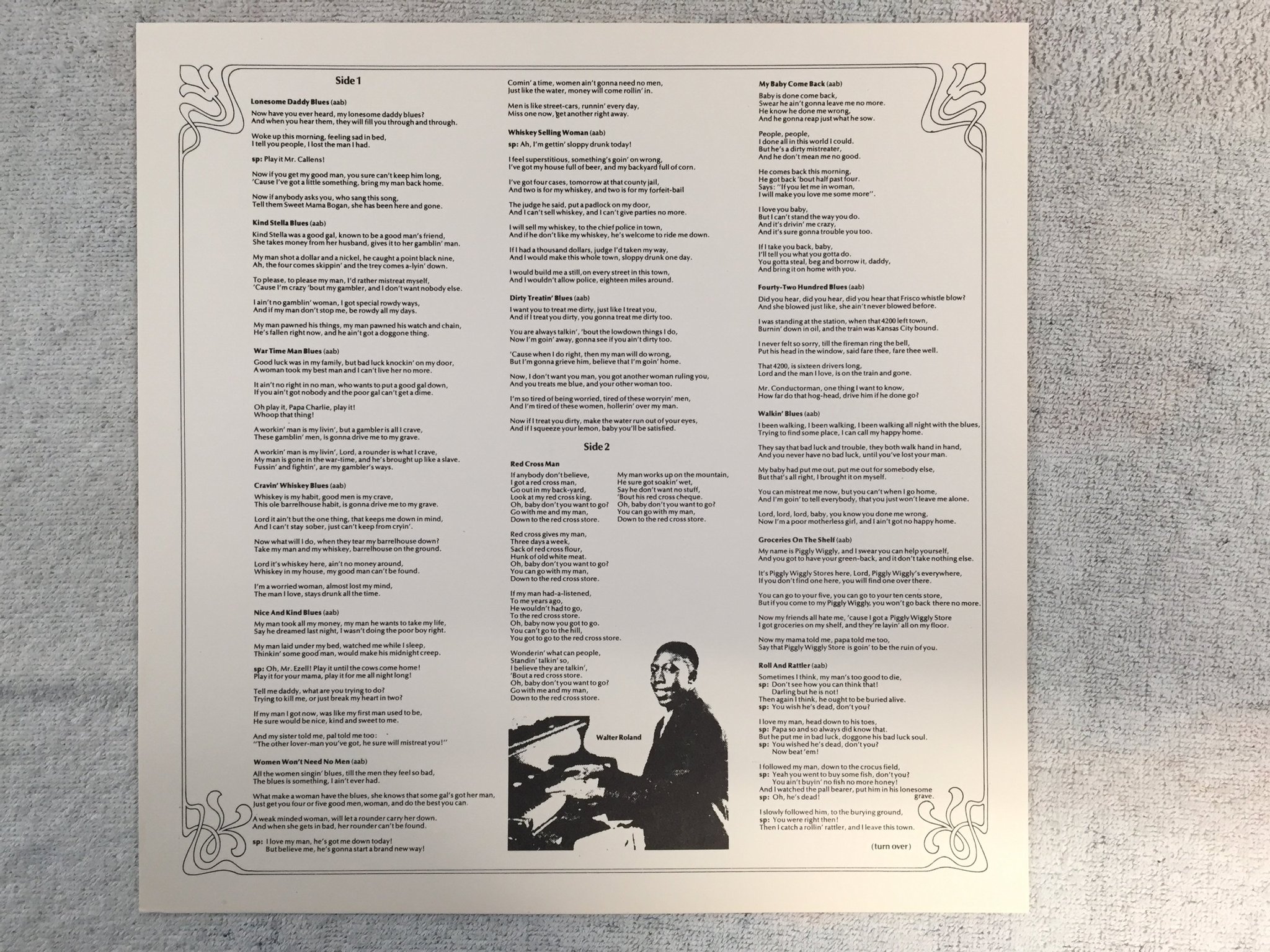 Omslagsbild för skivan LUCILLE BOGAN women won't need no men LP HOL agram blues AB 2005