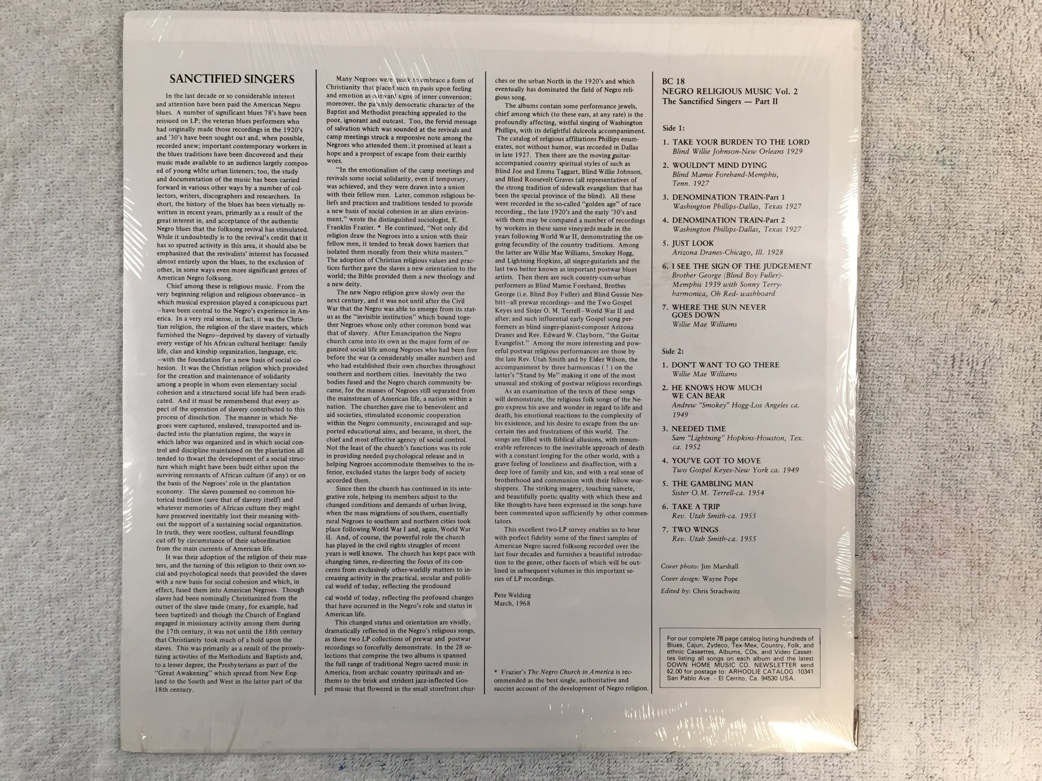 Omslagsbild för skivan SANCTIFIED SINGERS part two LP US BLUES CLASSICS BC 18 sealed