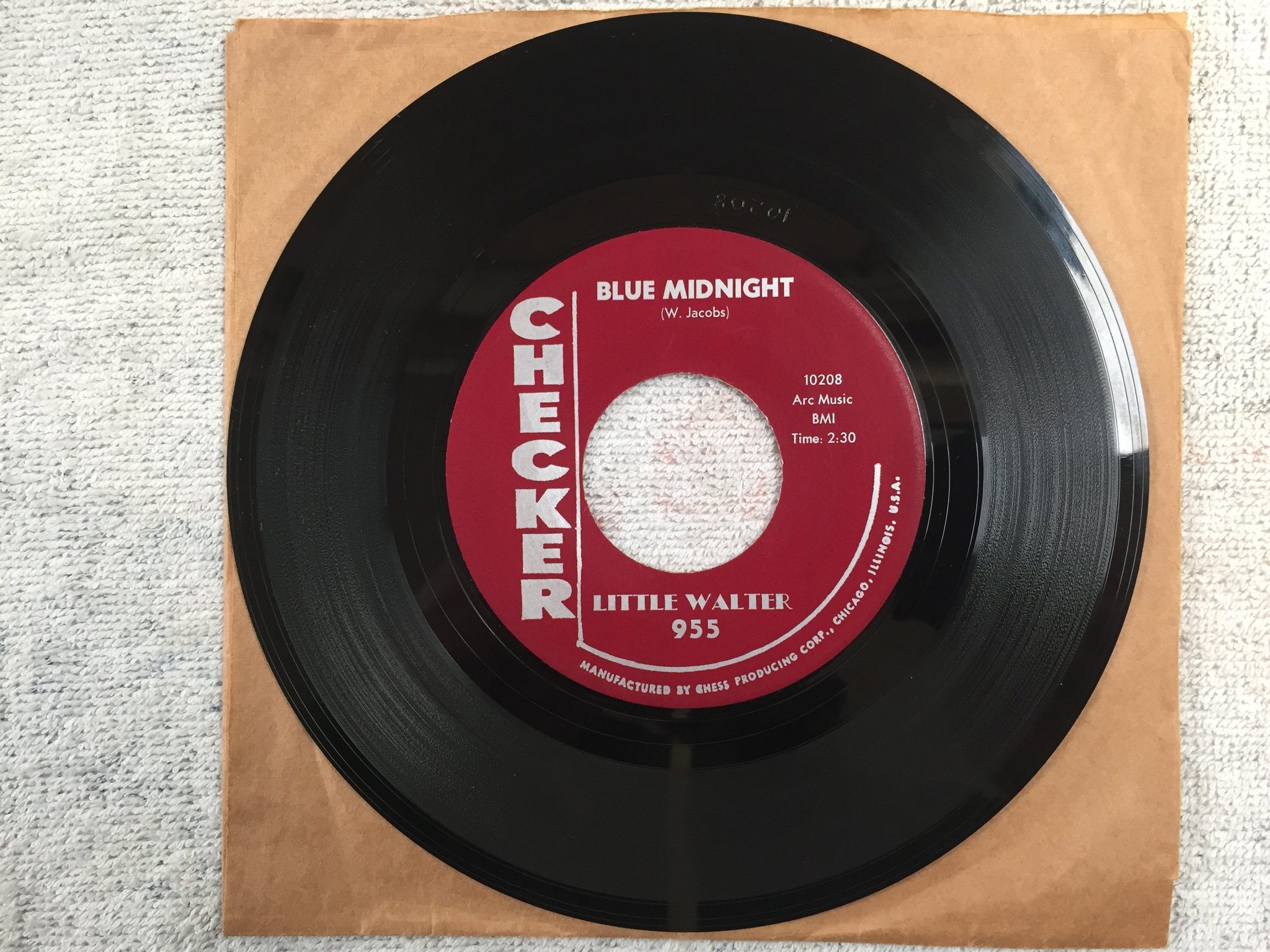 Omslagsbild för skivan LITTLE WALTER my babe 7"single -60 US CHECKER 955 rare blues