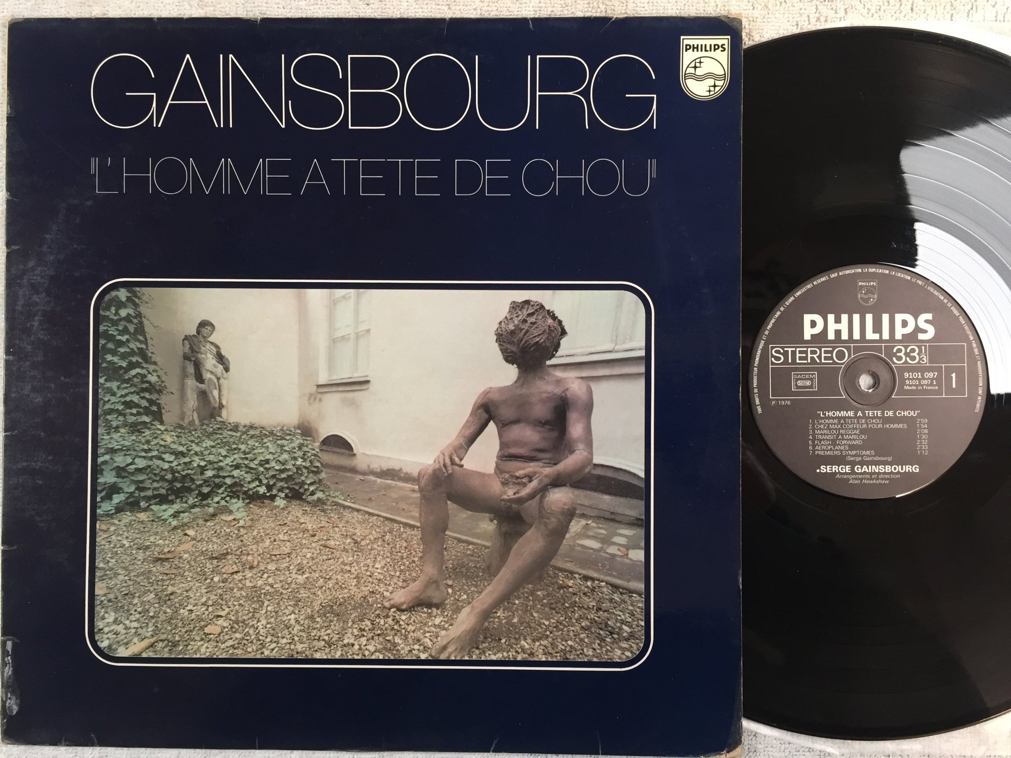 Omslagsbild för skivan SERGE GAINSBOURG l'homme a tete de chou LP Fra PHILIPS 9107097