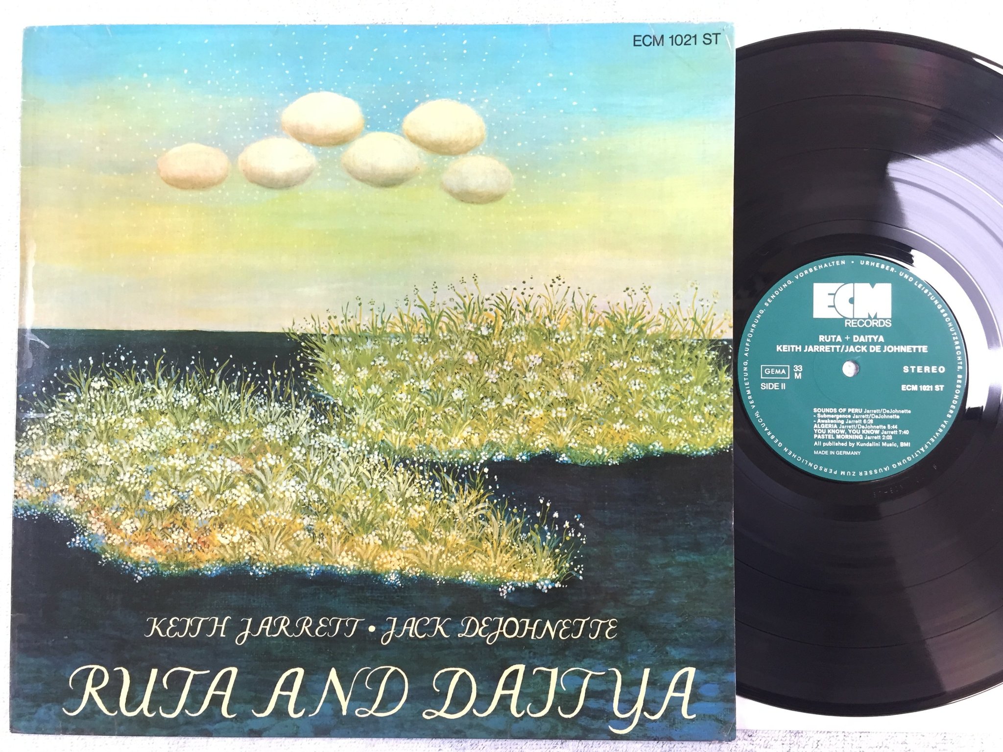 Omslagsbild för skivan KEITH JARRETT / JACK DE JOHNETTE ruta + daitya LP -73 Ger ECM 1021 ST