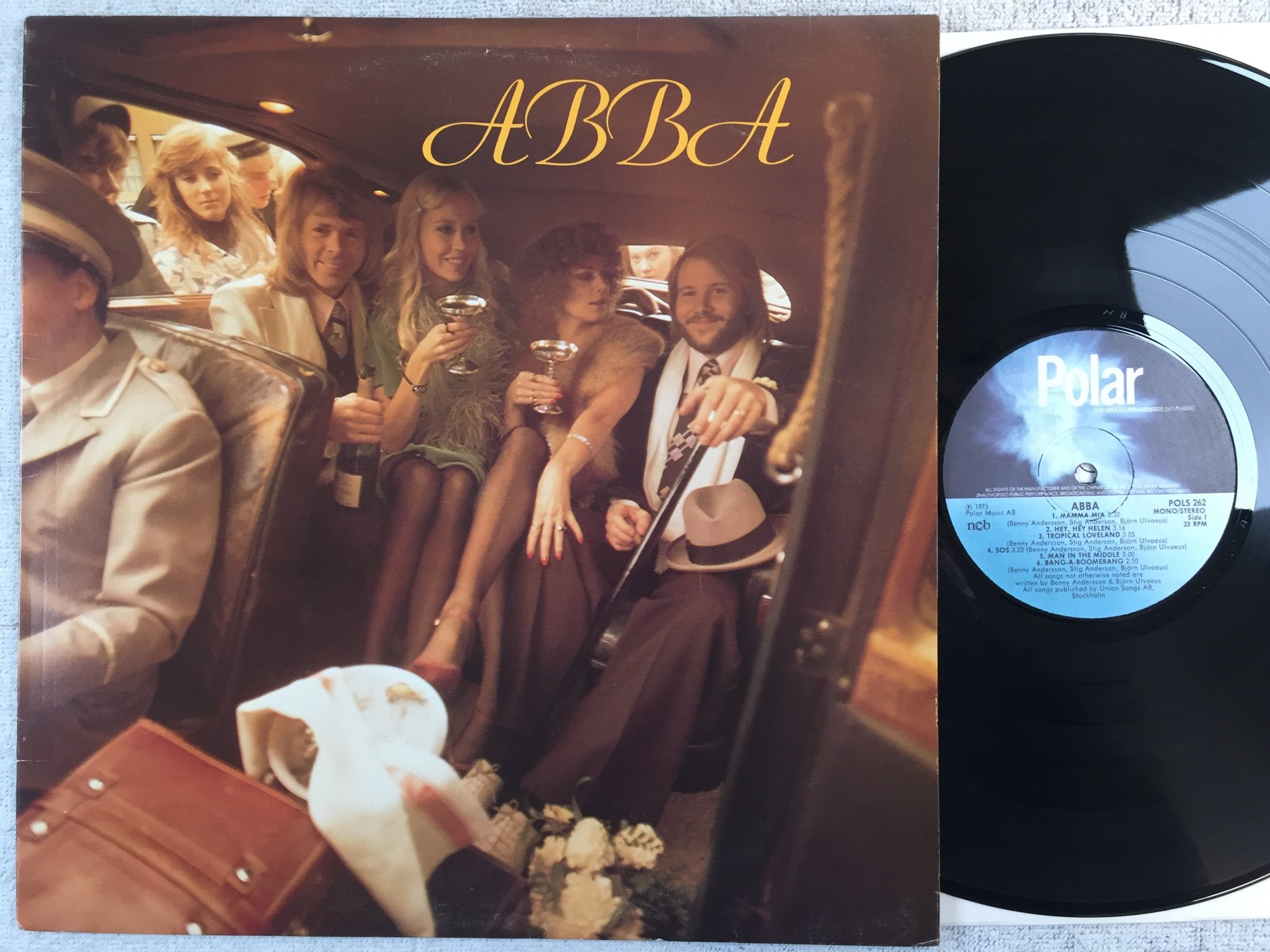 Omslagsbild för skivan ABBA s/t LP -75 Swe POLAR POLS 262
