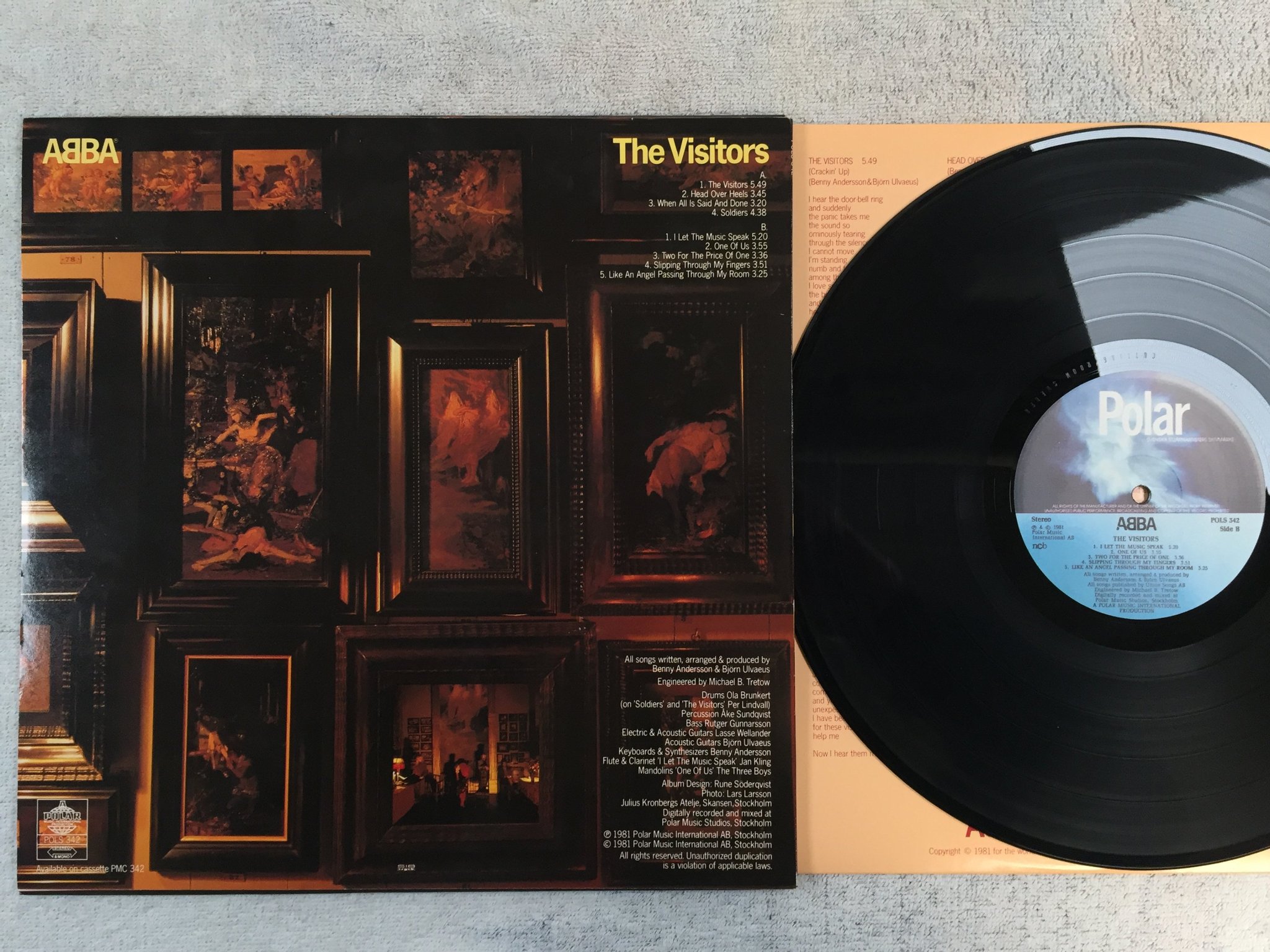 Omslagsbild för skivan ABBA the visitors LP -81 Swe POLAR POLS 342