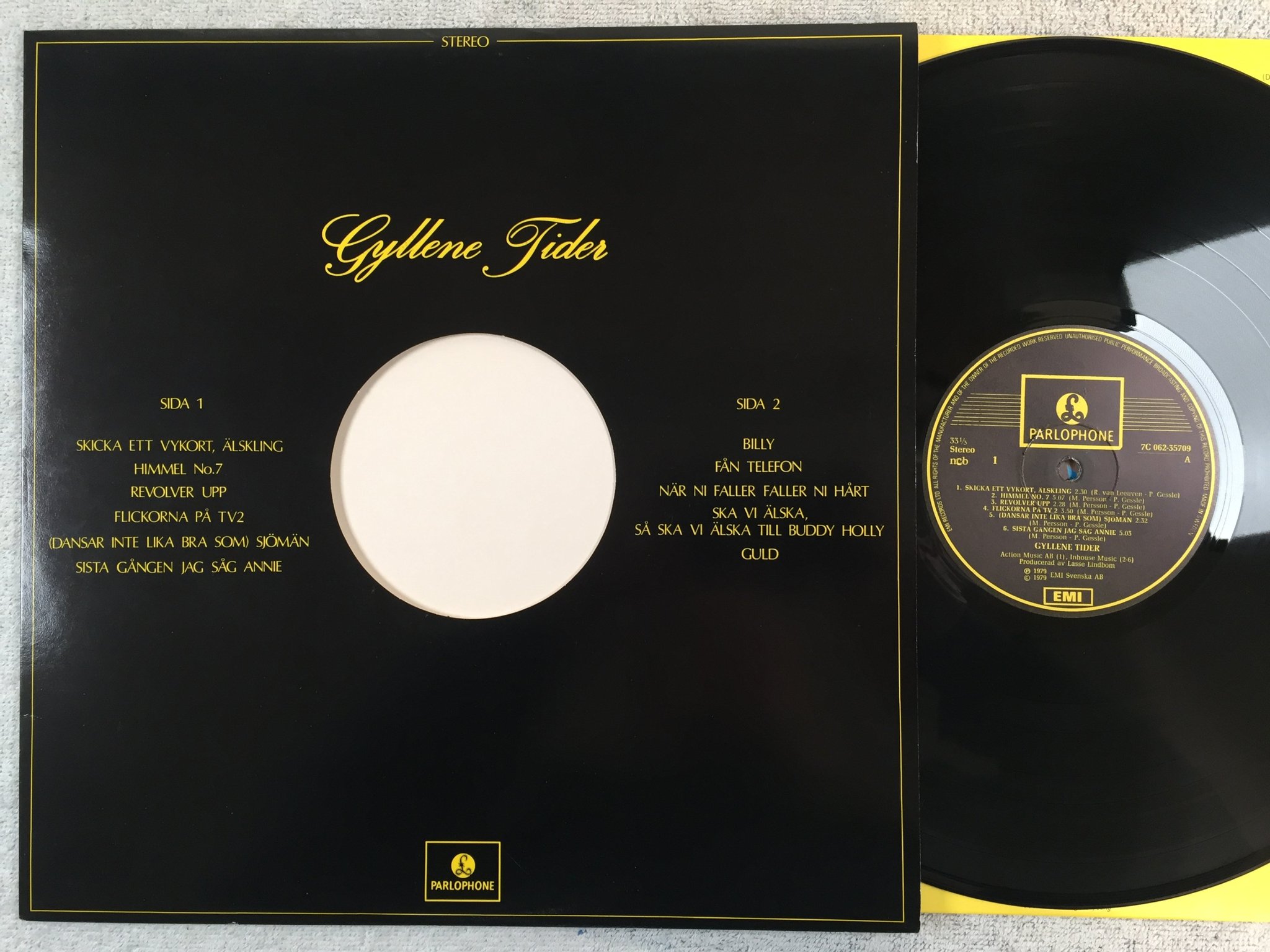 Omslagsbild för skivan GYLLENE TIDER s/t LP -79 Swe PARLOPHONE 7C 062-35709