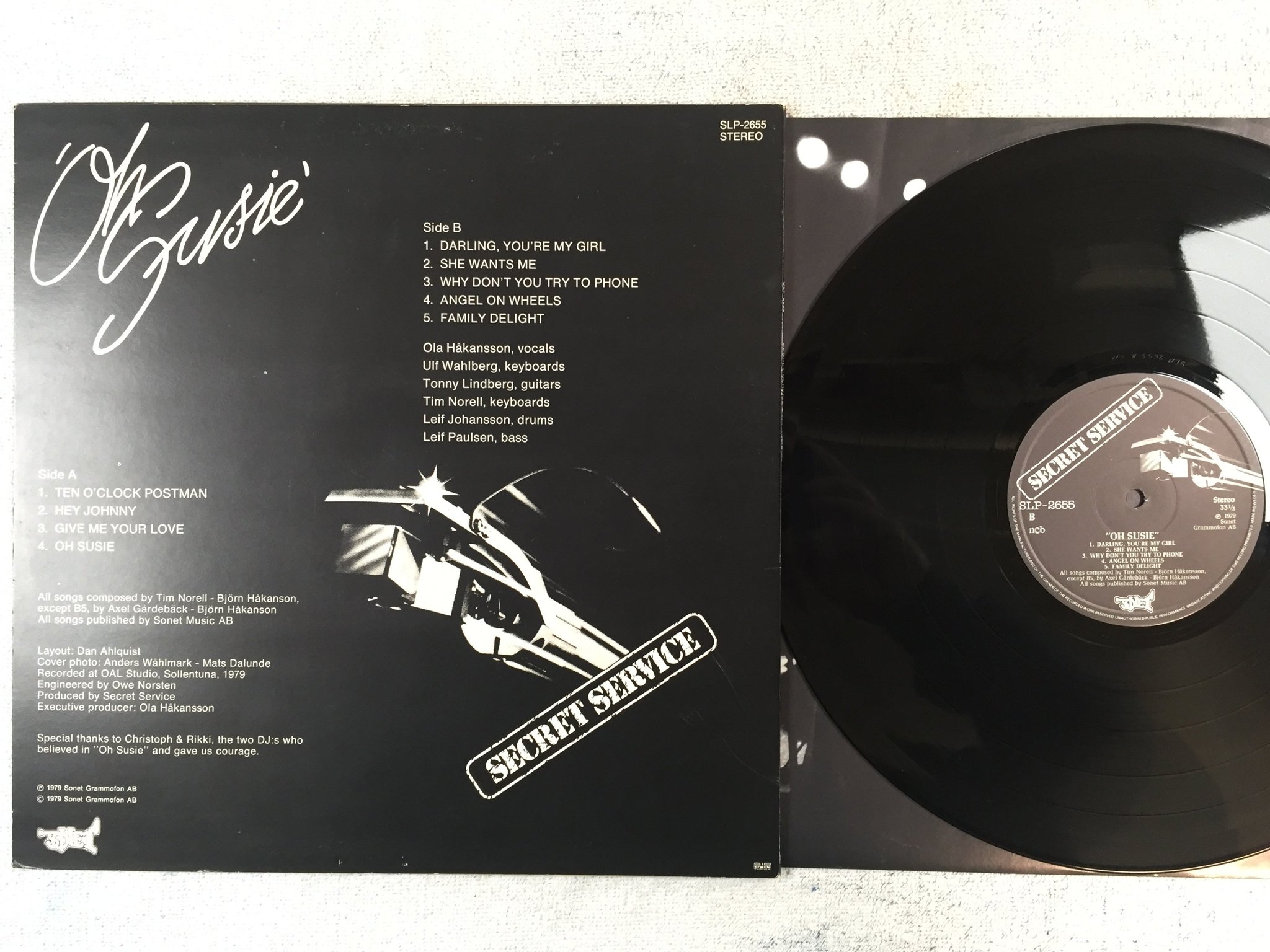 Omslagsbild för skivan SECRET SERVICE oh Susie LP -79 Swe SONET SLP 2655