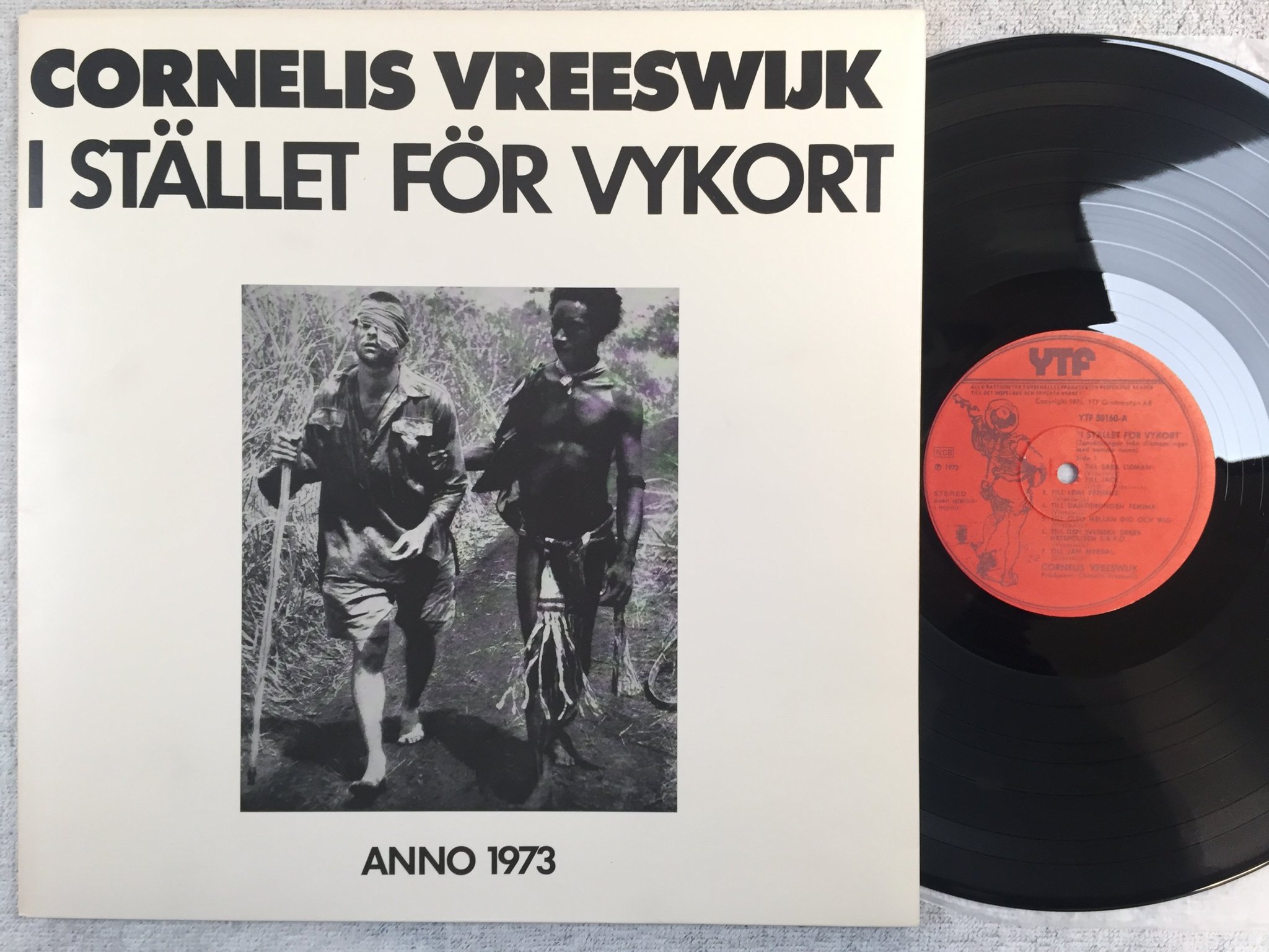 Omslagsbild för skivan CORNELIS VREESWIJK i stället för vykort LP -73 Swe YTF 50160