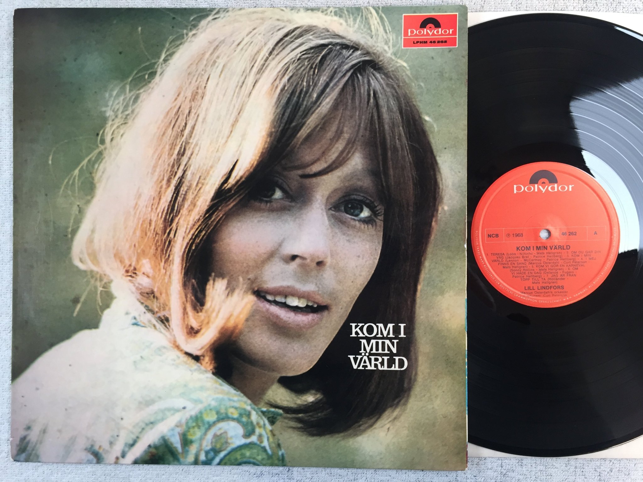 Omslagsbild för skivan LILL LINDFORS kom i min värld LP -68 Swe POLYDOR 46262