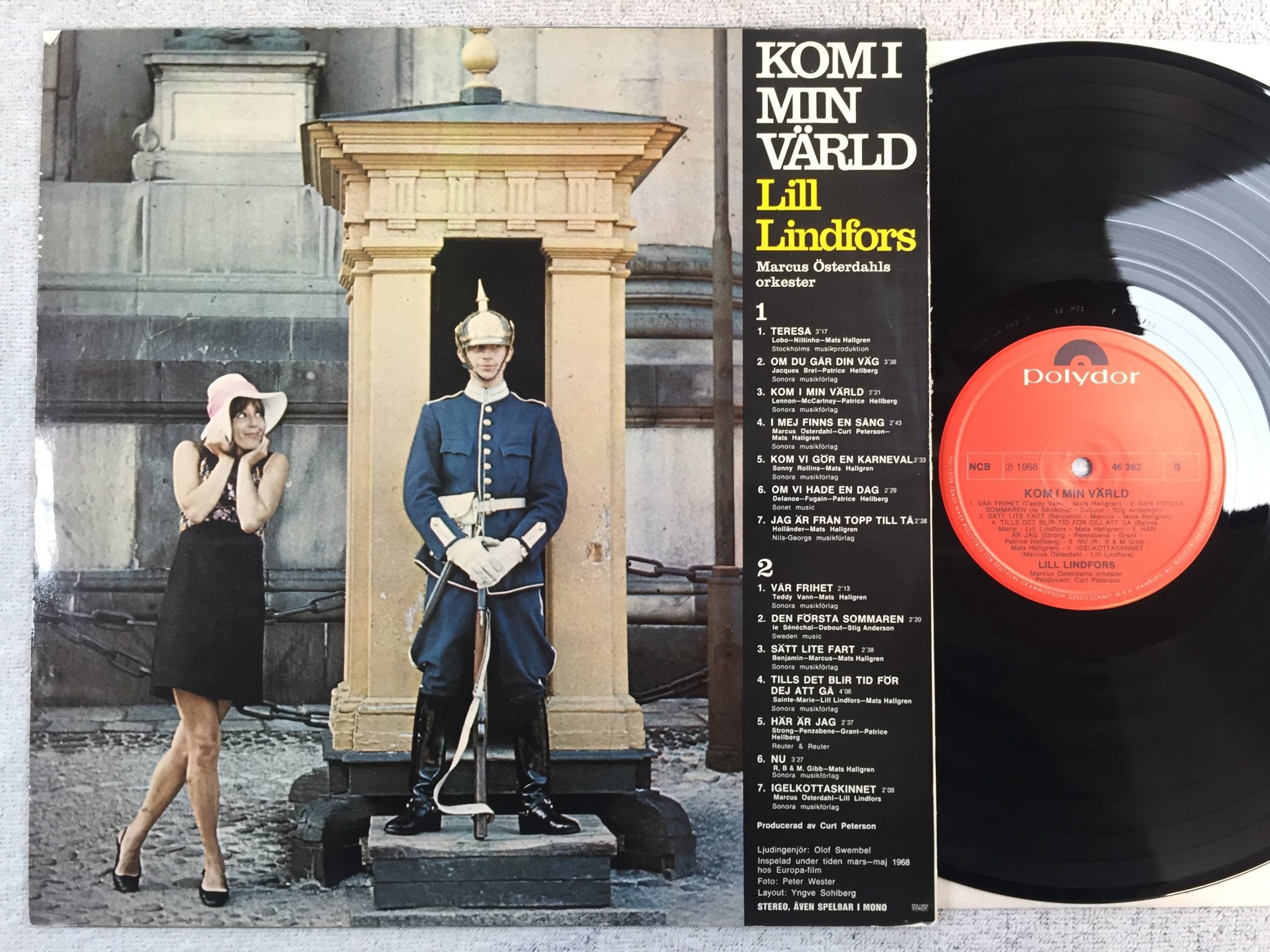 Omslagsbild för skivan LILL LINDFORS kom i min värld LP -68 Swe POLYDOR 46262