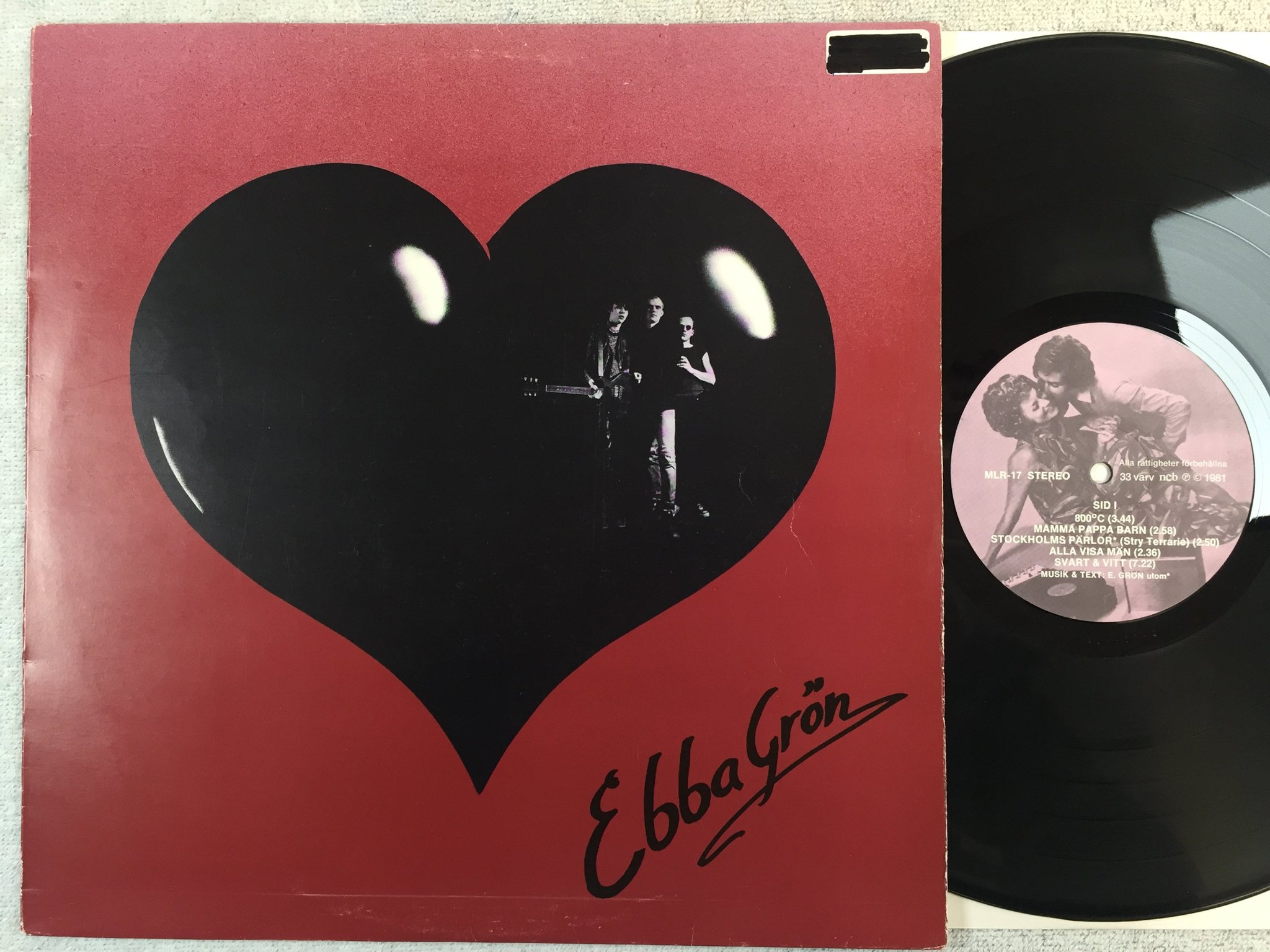 Omslagsbild för skivan EBBA GRÖN kärlek och uppror LP -81 Swe MISTLUR MLR-17