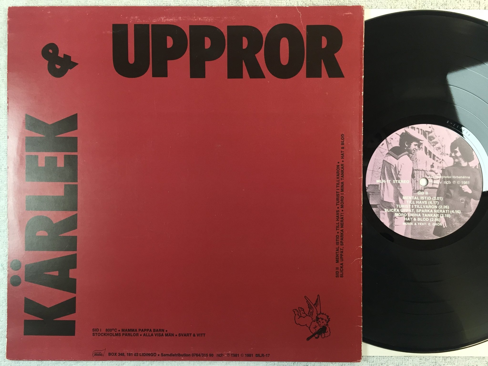 Omslagsbild för skivan EBBA GRÖN kärlek och uppror LP -81 Swe MISTLUR MLR-17