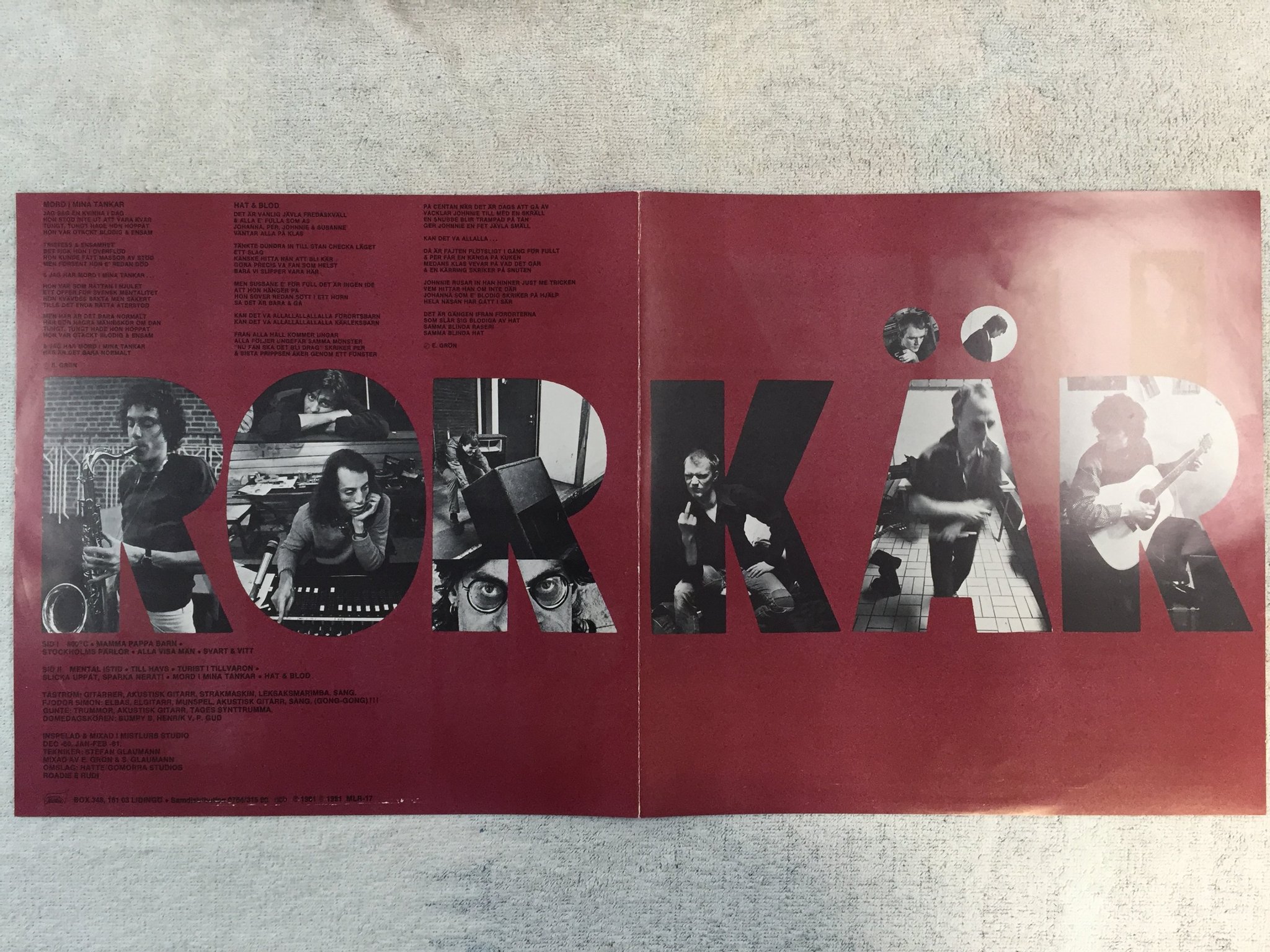 Omslagsbild för skivan EBBA GRÖN kärlek och uppror LP -81 Swe MISTLUR MLR-17