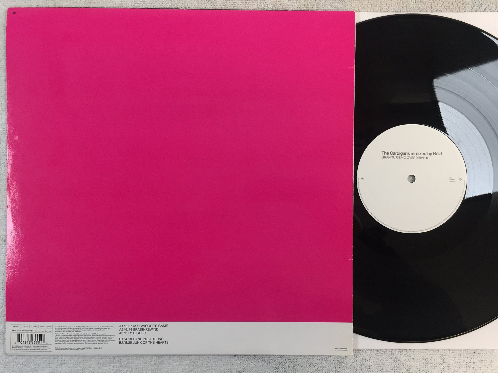 Omslagsbild för skivan THE CARDIGANS gran turismo overdrive 12"single -99 156555-1