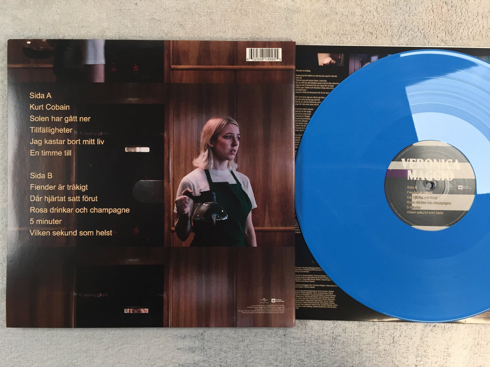 Omslagsbild för skivan VERONICA MAGGIO fiender är tråkiga LP 2019 UNIVERSAL blue vinyl / #89/500 rare!!