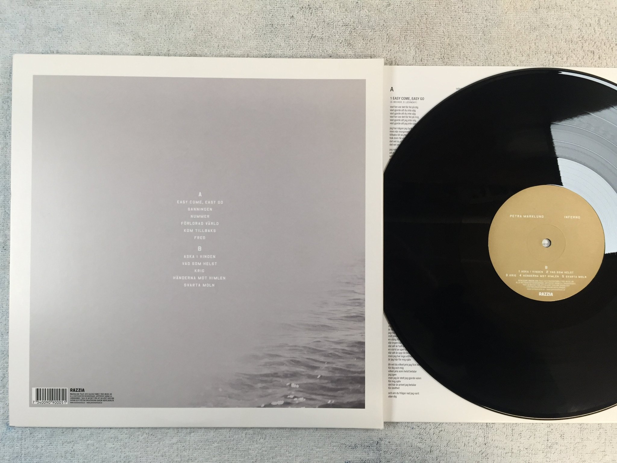 Omslagsbild för skivan PETRA MARKLUND inferno LP 2012 RAZZIA 228 hard to find / Top Condition ! ! 