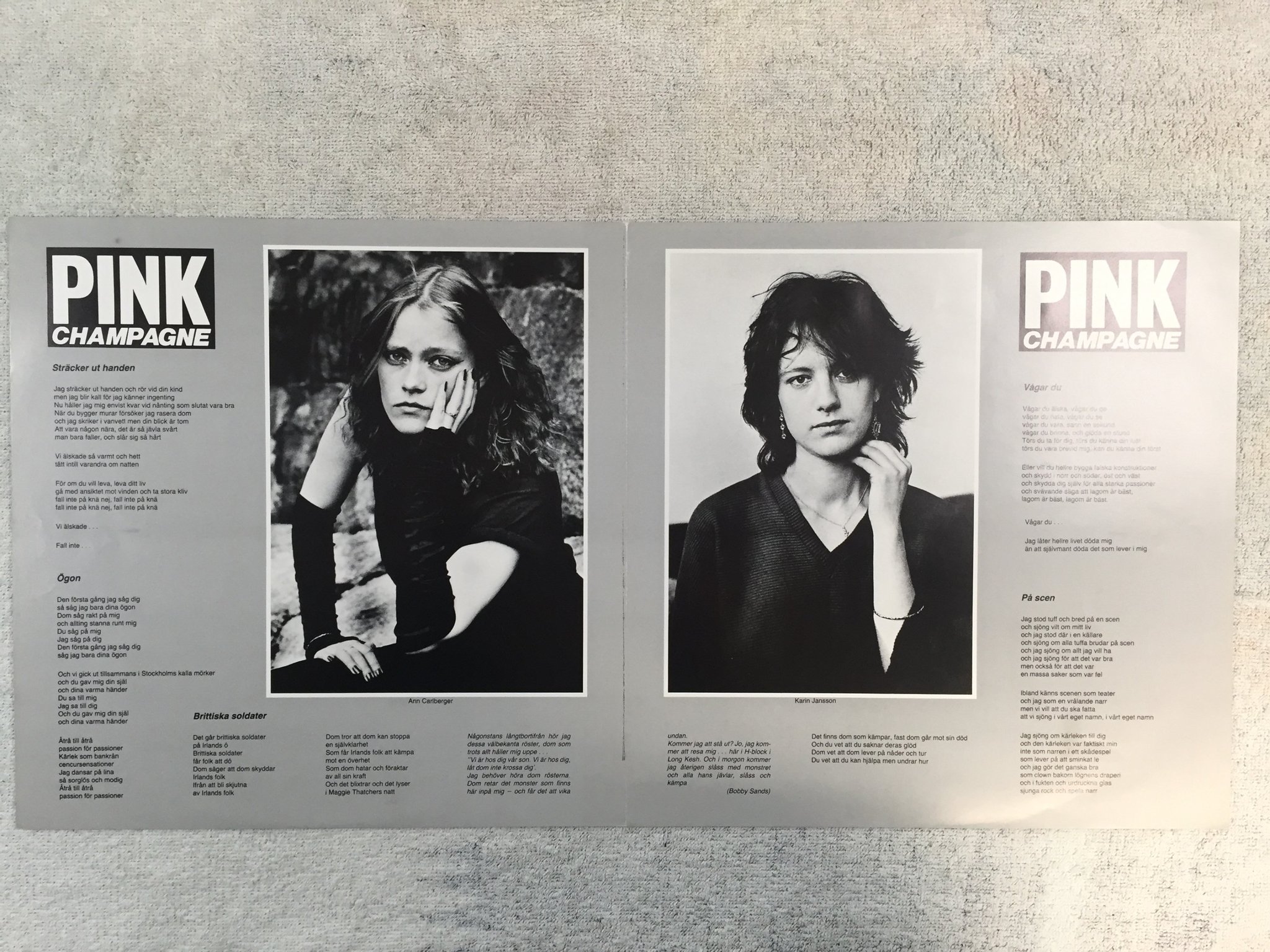 Omslagsbild för skivan PINK CHAMPAGNE vackra pojke! LP -82 Swe MNW 117 P