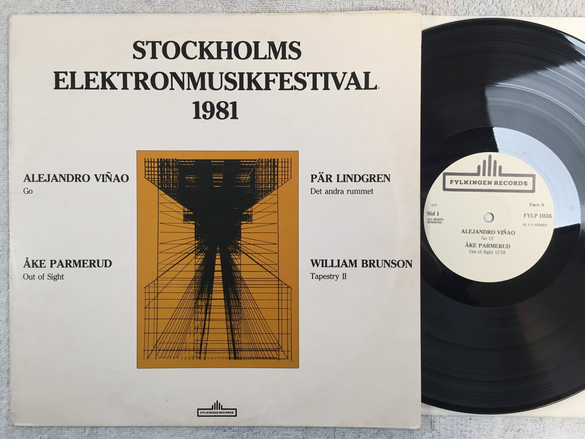 Omslagsbild för skivan V/A Stockholms elektronmusikfestival 1981 LP -82 Swe FYLKINGEN FYLP 1026 experim