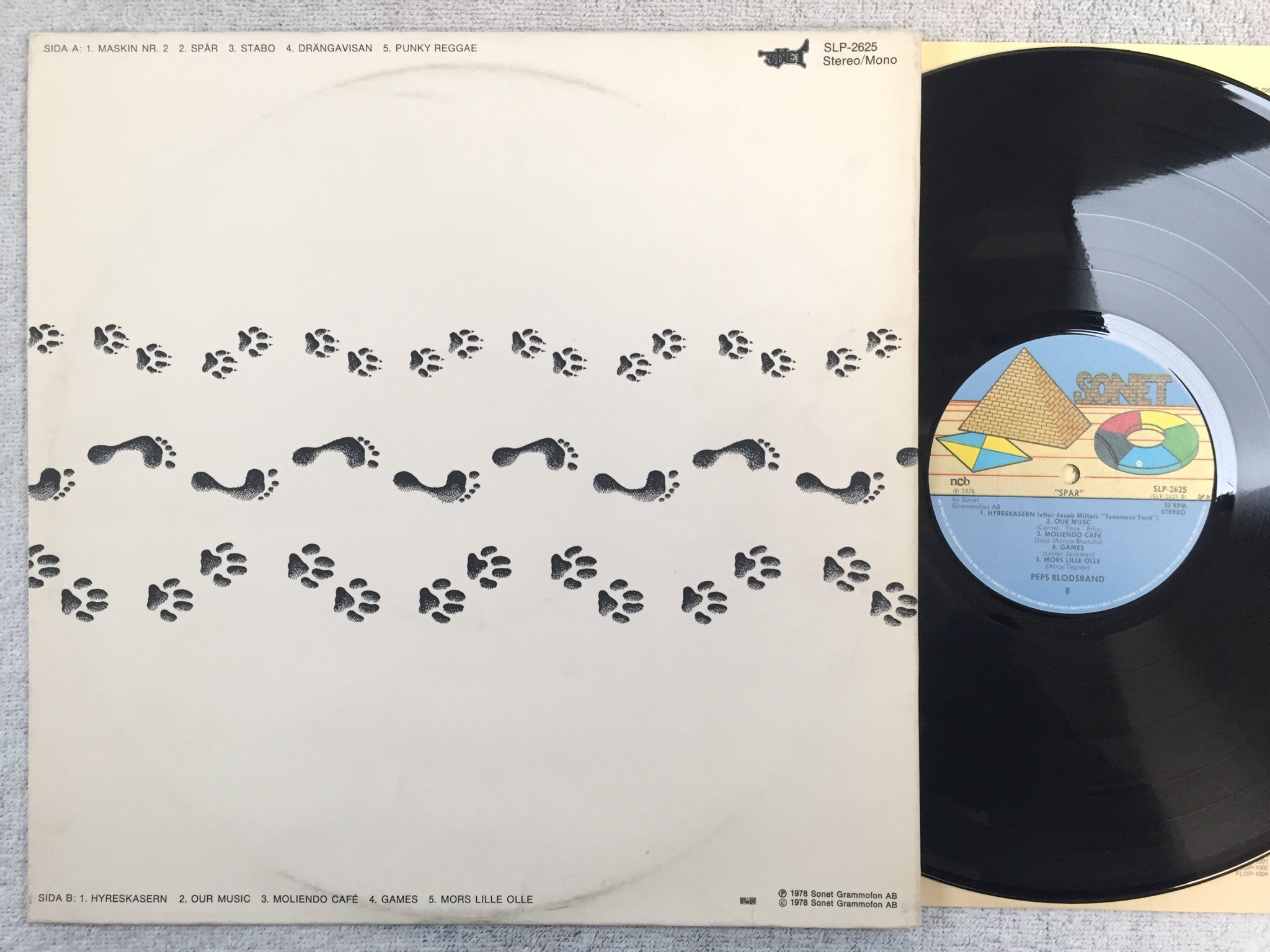 Omslagsbild för skivan PEPS BLODSBAND spår LP -78 Swe SONET SLP-2625