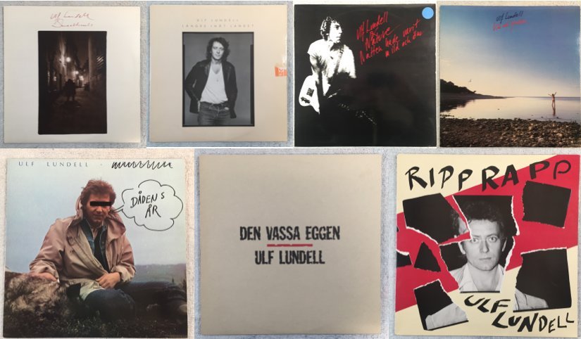 Omslagsbild för skivan 7st ULF LUNDELL ALBUM i bra skick SE BILD!!!