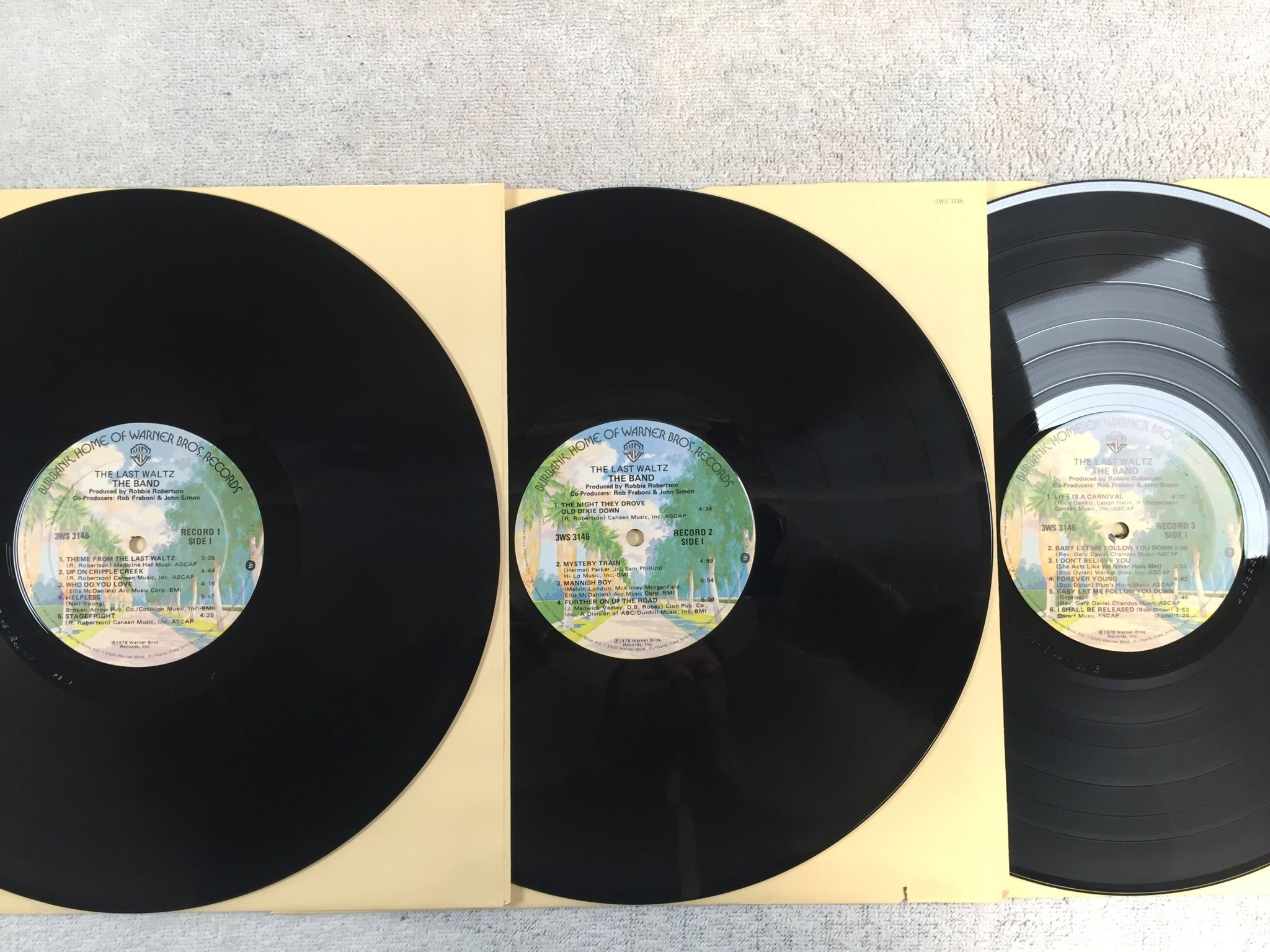 Omslagsbild för skivan THE BAND the last waltz 3xLP -78 US WARNER BROS 3WS 3146