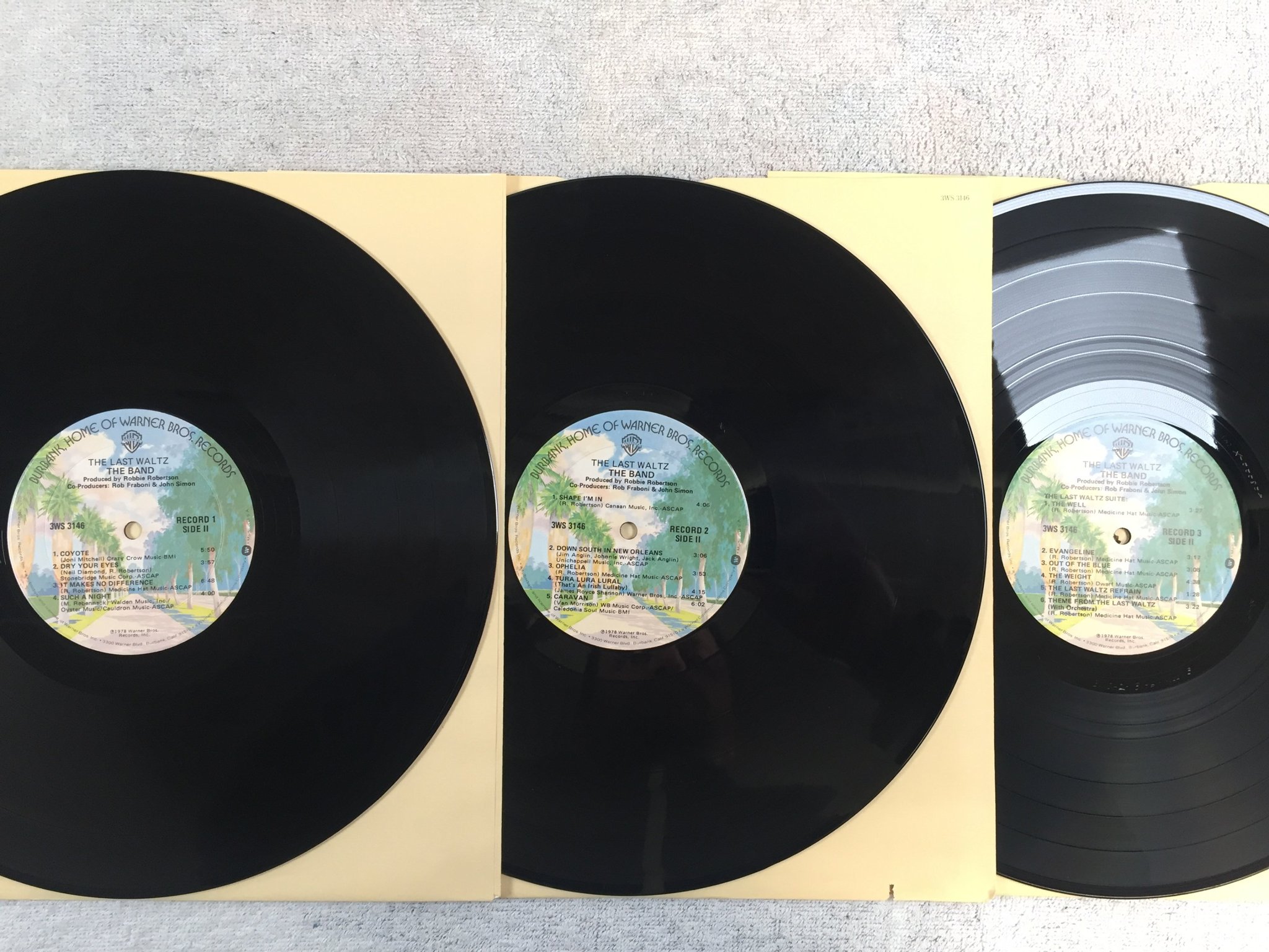 Omslagsbild för skivan THE BAND the last waltz 3xLP -78 US WARNER BROS 3WS 3146