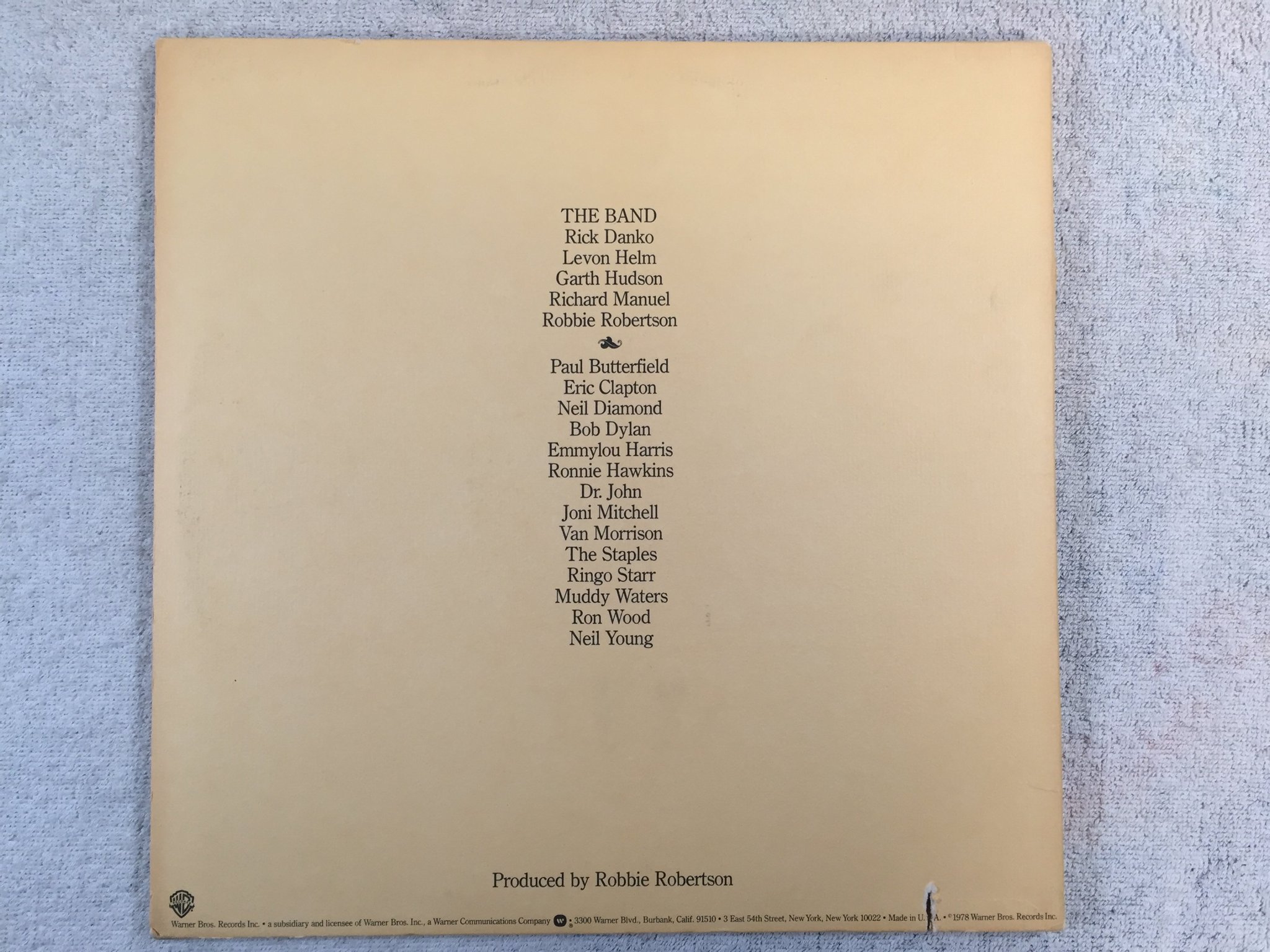 Omslagsbild för skivan THE BAND the last waltz 3xLP -78 US WARNER BROS 3WS 3146