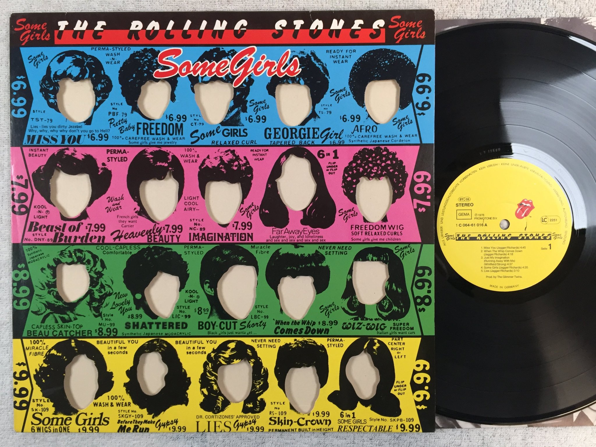 Omslagsbild för skivan THE ROLLING STONES some girls LP -78 Ger 1C 064-61016
