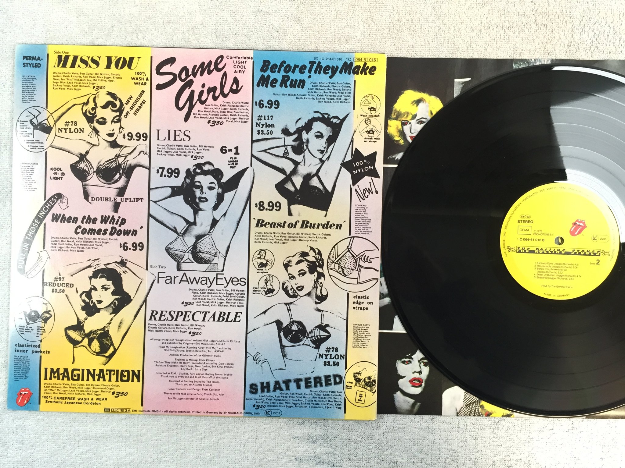 Omslagsbild för skivan THE ROLLING STONES some girls LP -78 Ger 1C 064-61016