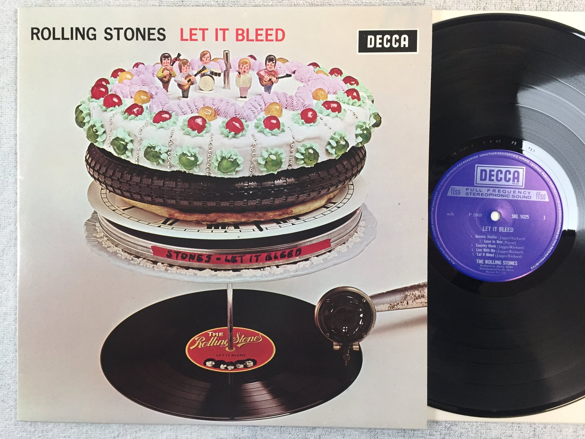 Omslagsbild för skivan THE ROLLING STONES let it bleed LP re NCB DECCA SKL 5025