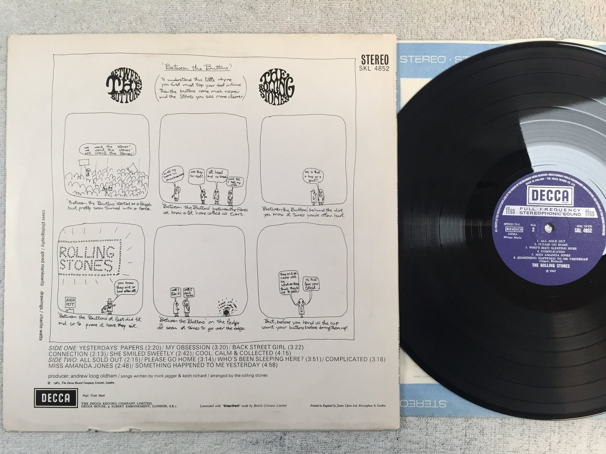 Omslagsbild för skivan THE ROLLING STONES s/t  LP re UK boxed DECCA SKL 4852