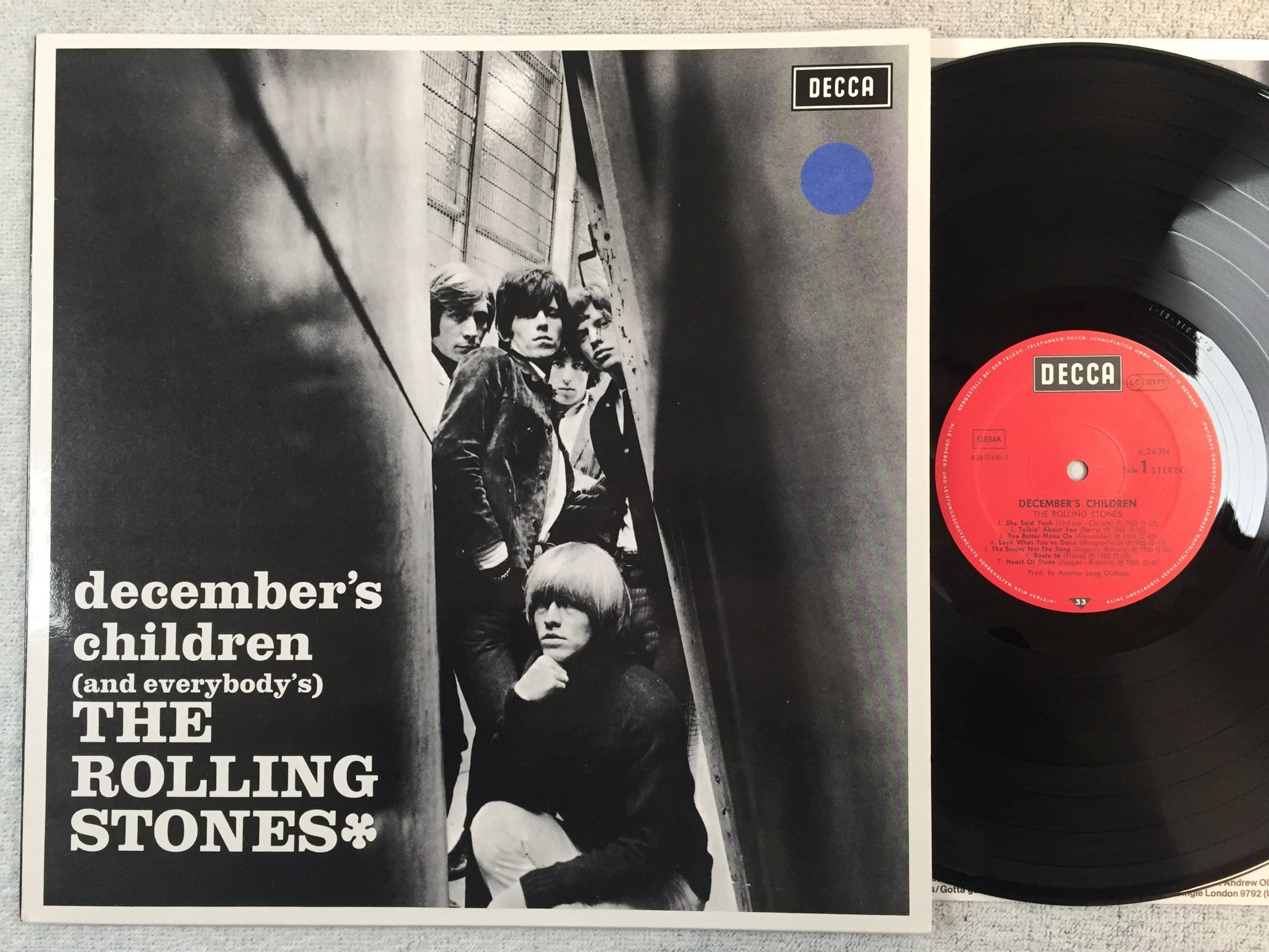 Omslagsbild för skivan THE ROLLING STONES december's children LP re Ger DECCA 624314