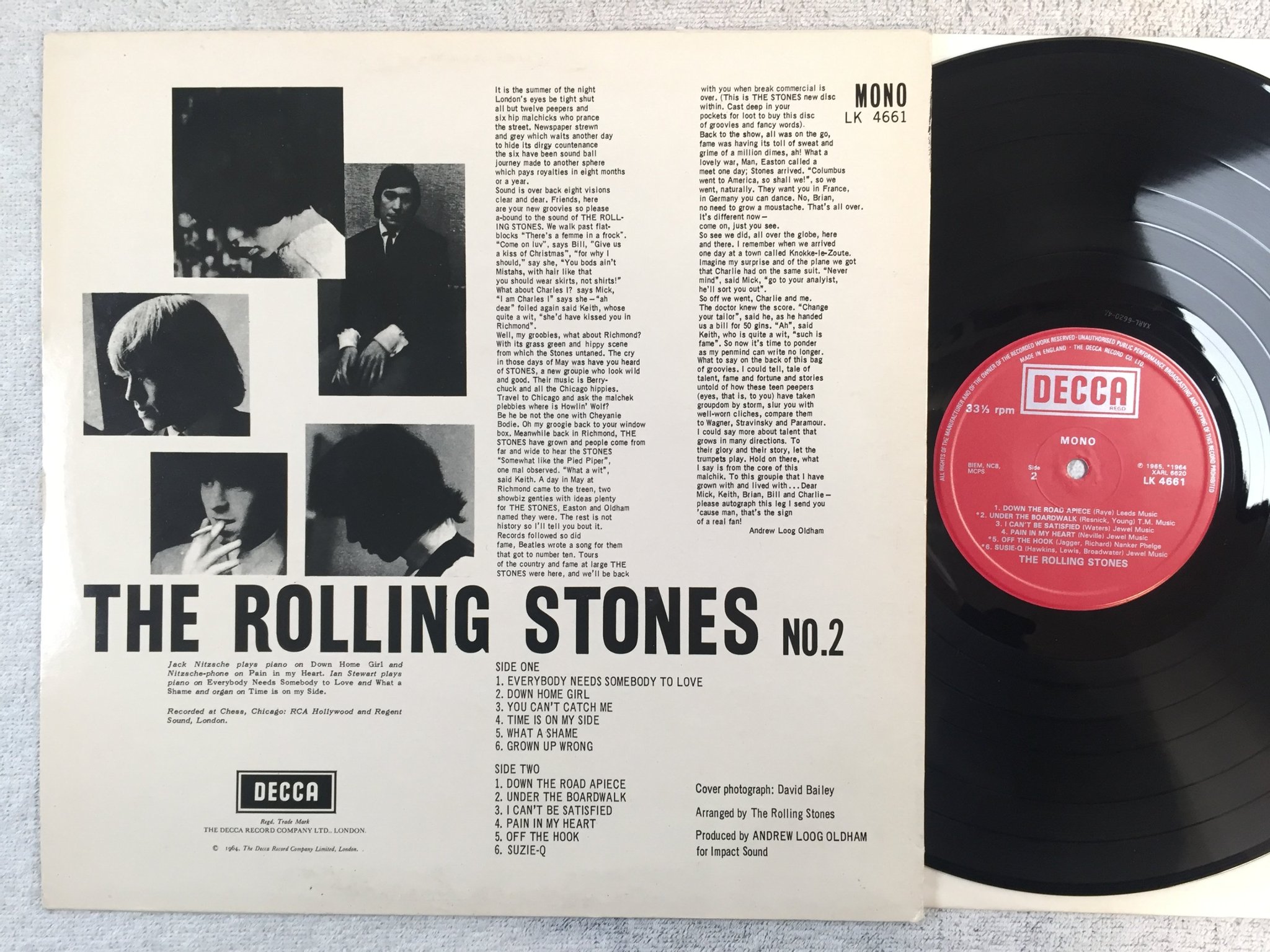 Omslagsbild för skivan THE ROLLING STONES s/t LP re UK DECCA LK 4661 MONO