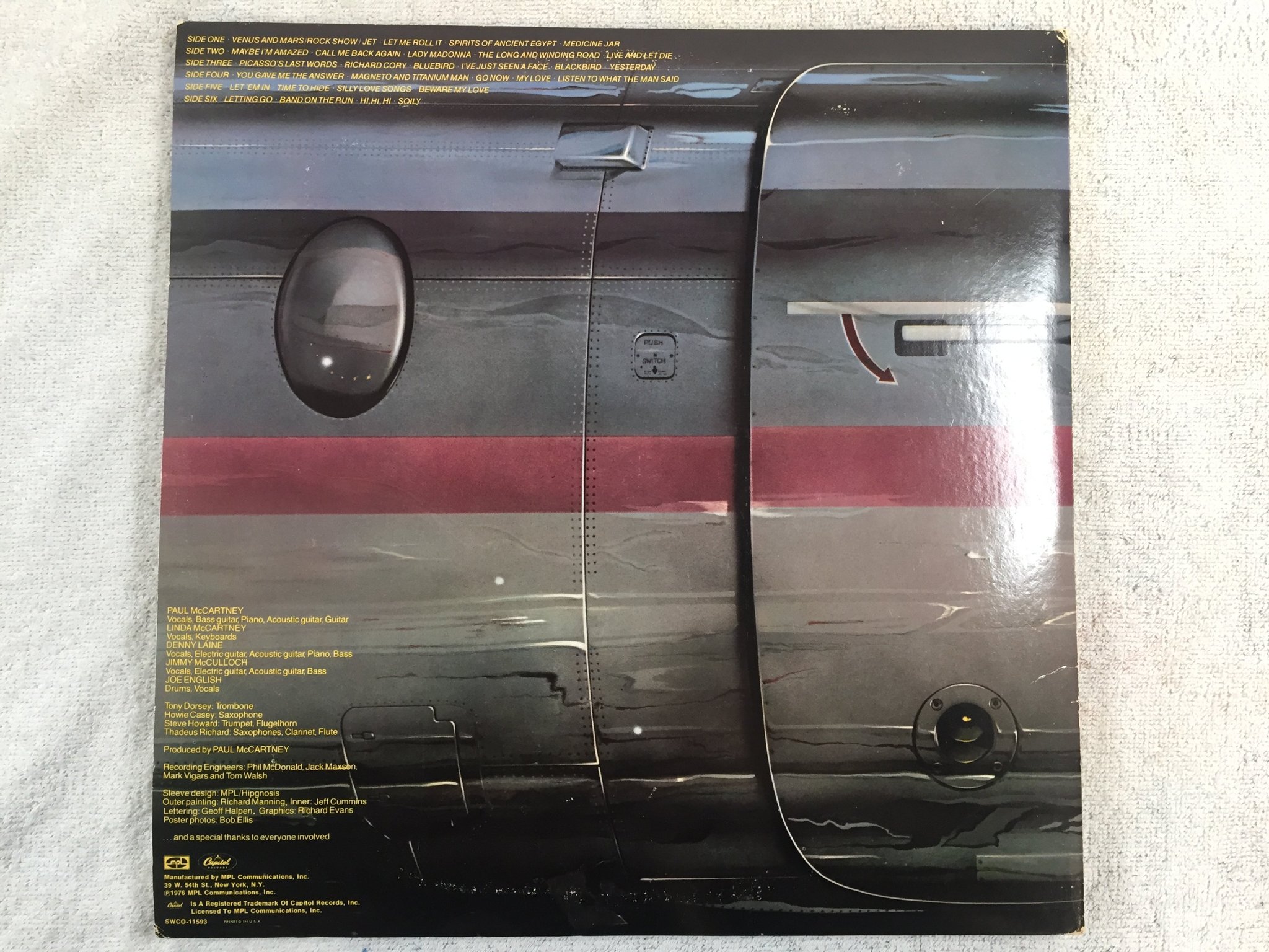 Omslagsbild för skivan WINGS wings over America 3xLP US CAPITOL SWCO 11593