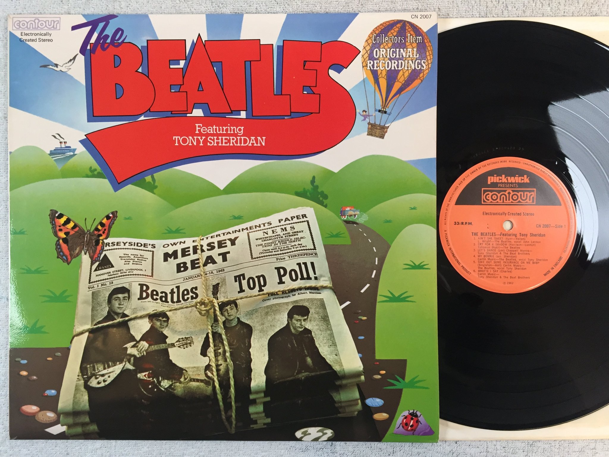 Omslagsbild för skivan THE BEATLES feat TONY SHERIDAN LP UK CONTOUR CN 2007